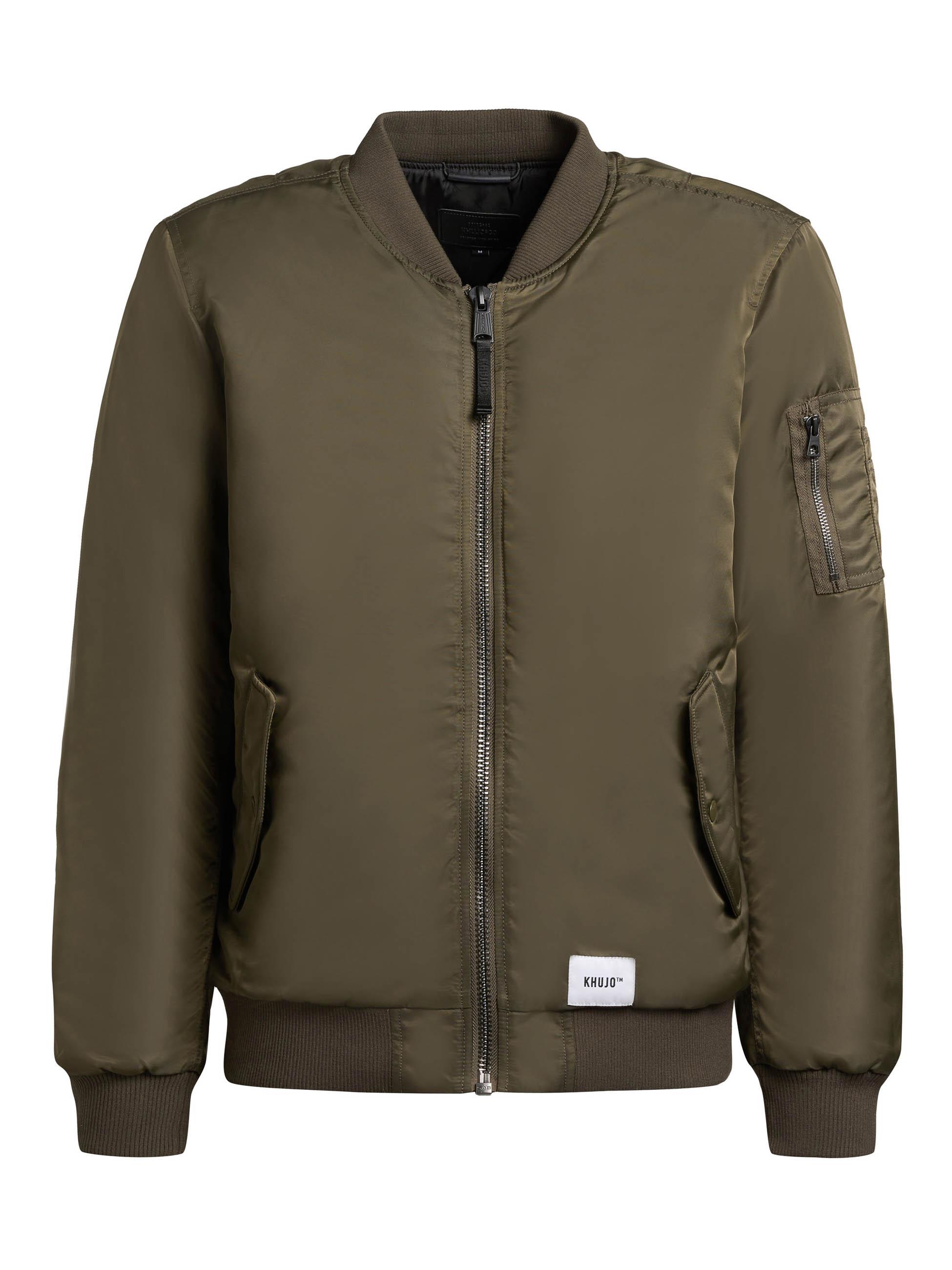 Matt glänzende Bomberjacke "Adon" Forest Green