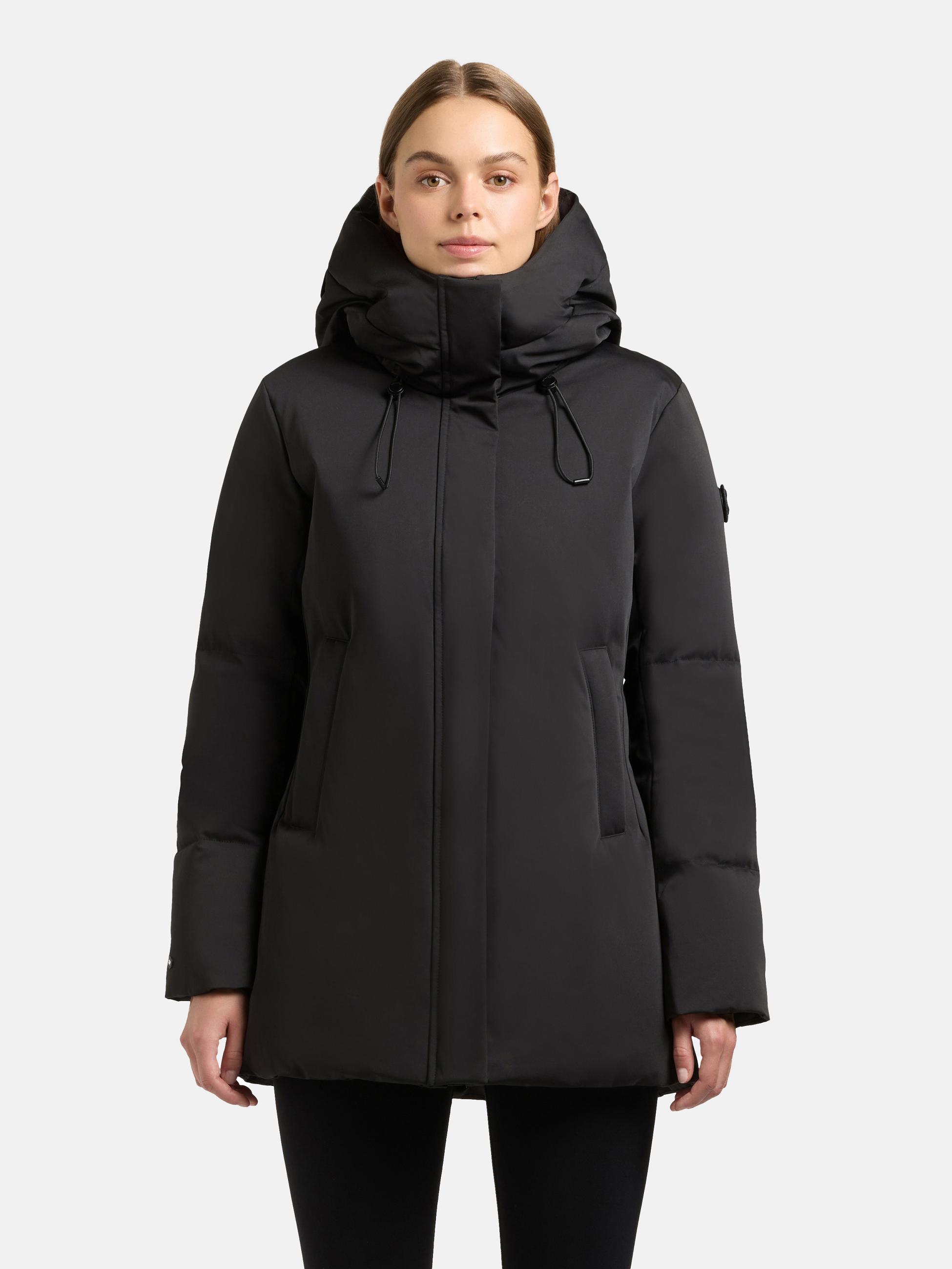 Winter Kurzmantel mit innenliegenden Rucksack-Trägern "Allap" Black