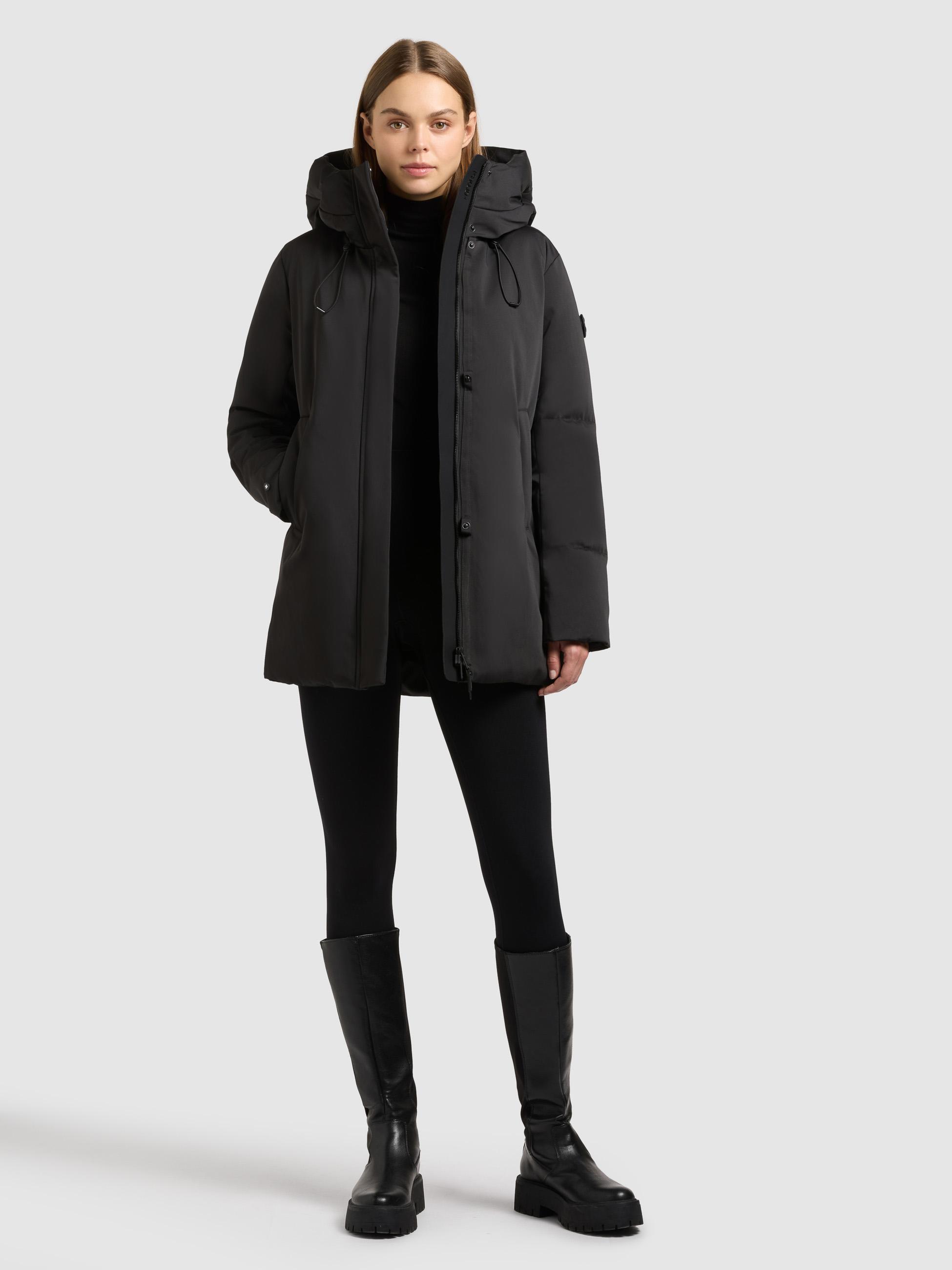 Winter Kurzmantel mit innenliegenden Rucksack-Trägern "Allap" Black