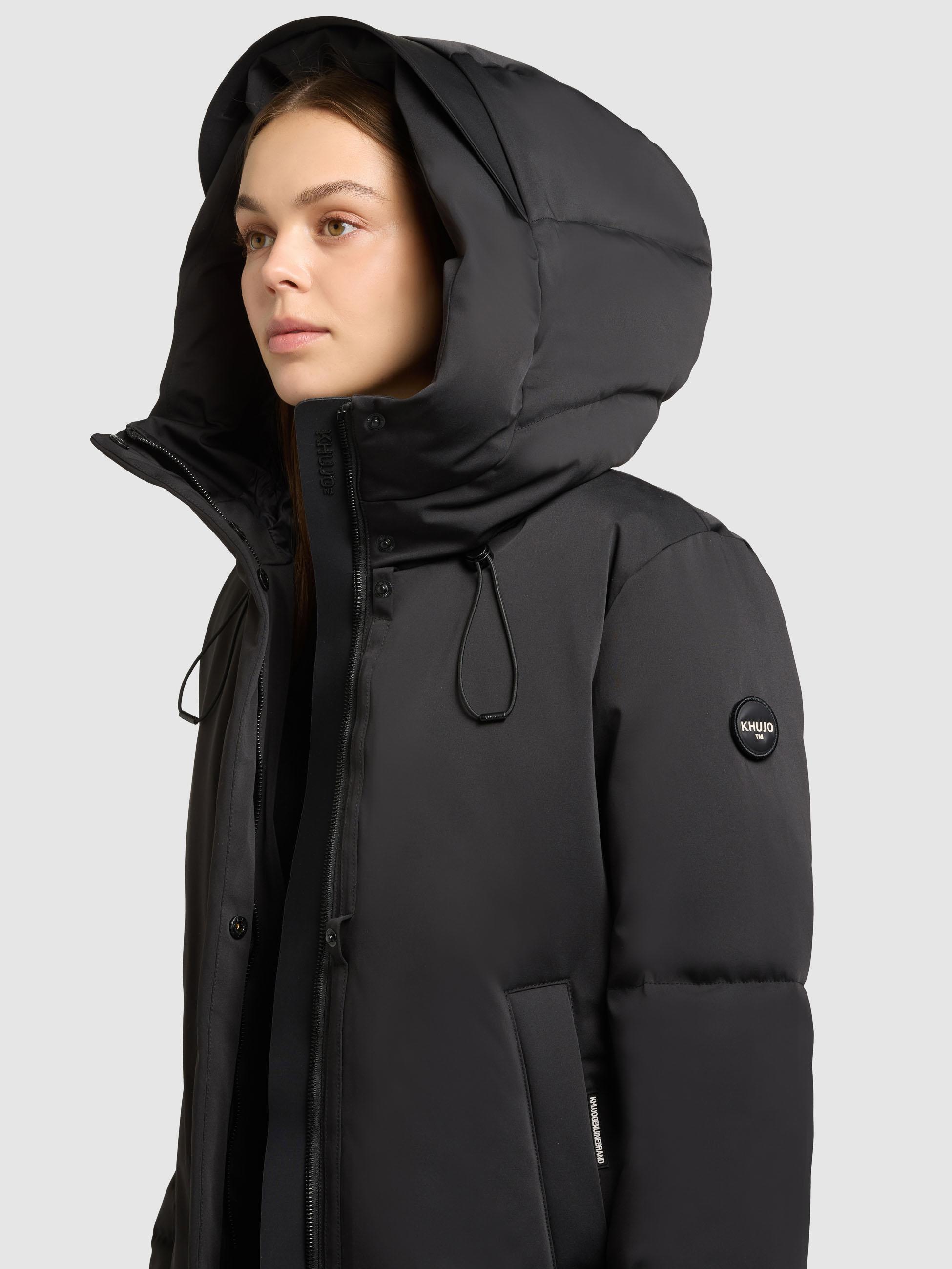 Winter Kurzmantel mit innenliegenden Rucksack-Trägern "Allap" Black