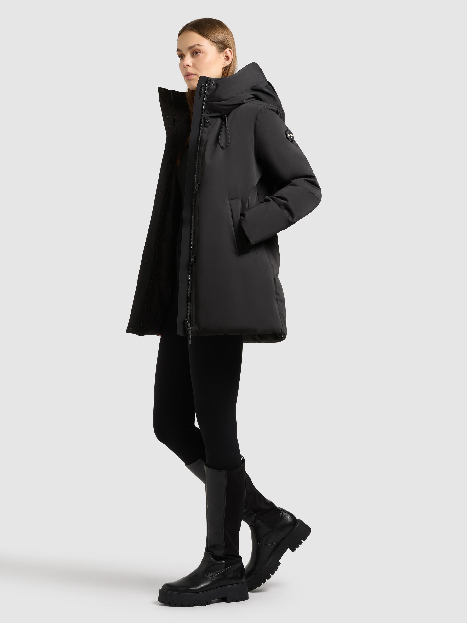 Winter Kurzmantel mit innenliegenden Rucksack-Trägern "Allap" Black