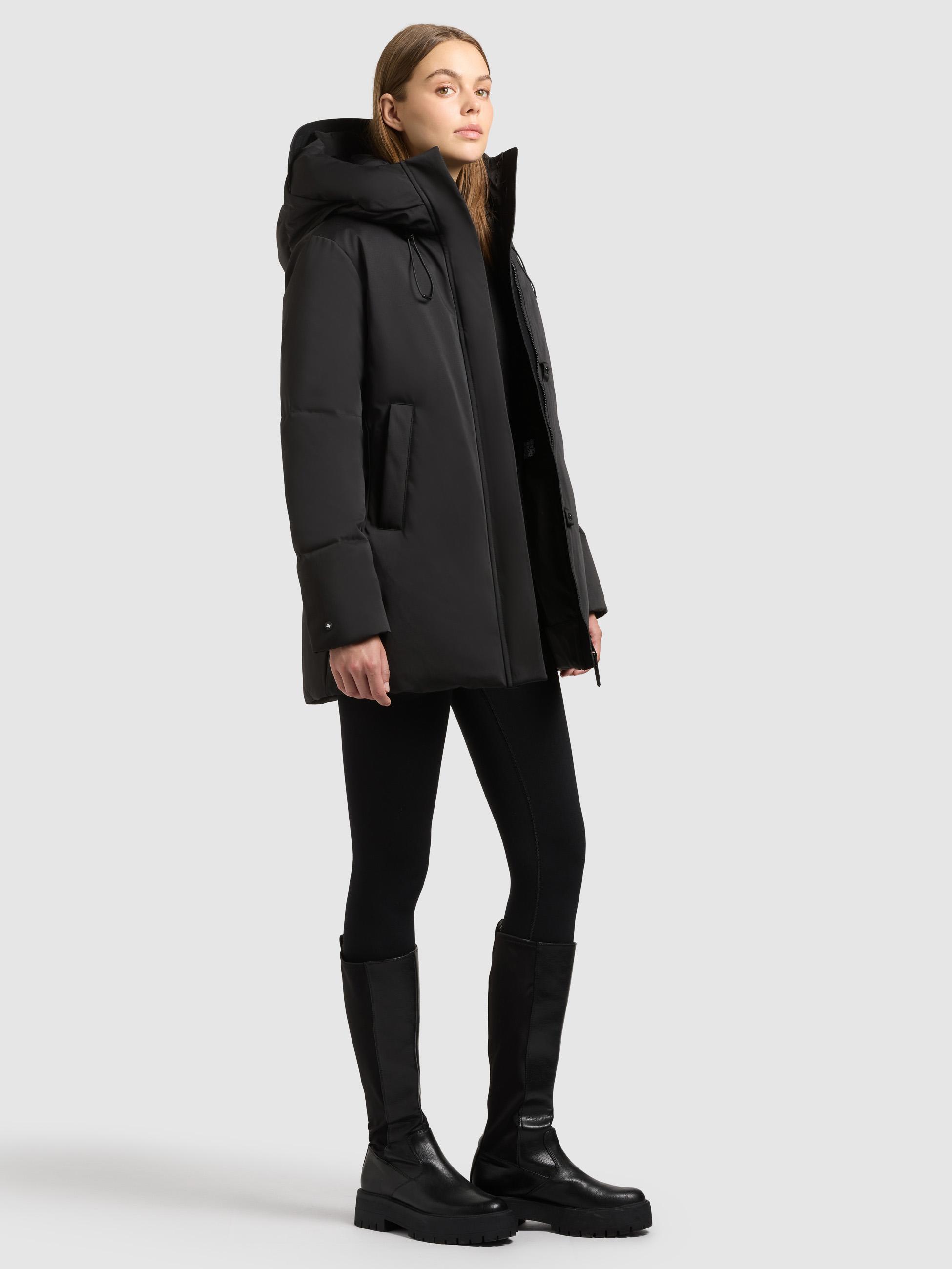 Winter Kurzmantel mit innenliegenden Rucksack-Trägern "Allap" Black