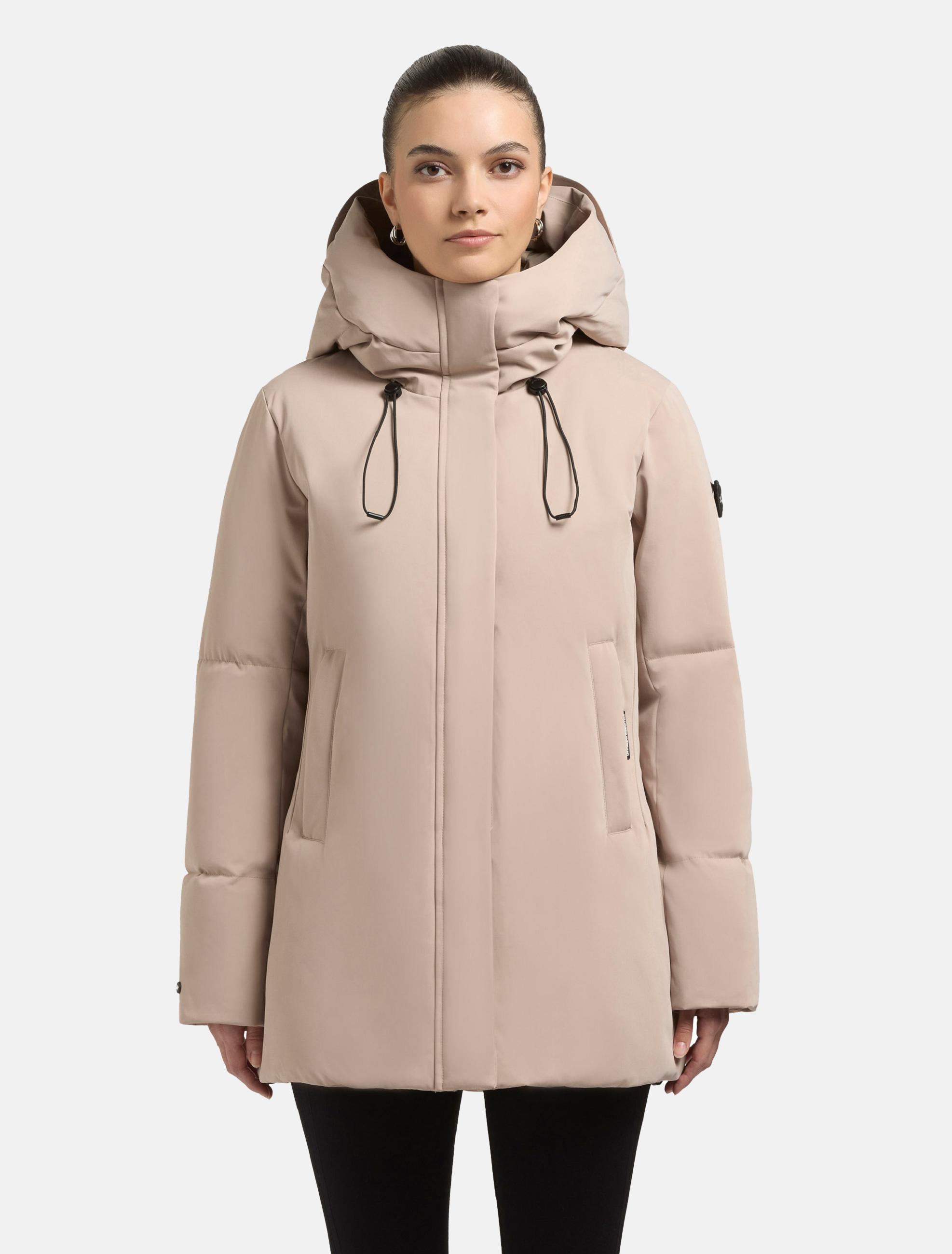 Winter Kurzmantel mit innenliegenden Rucksack-Trägern "Allap" Macaroon Beige