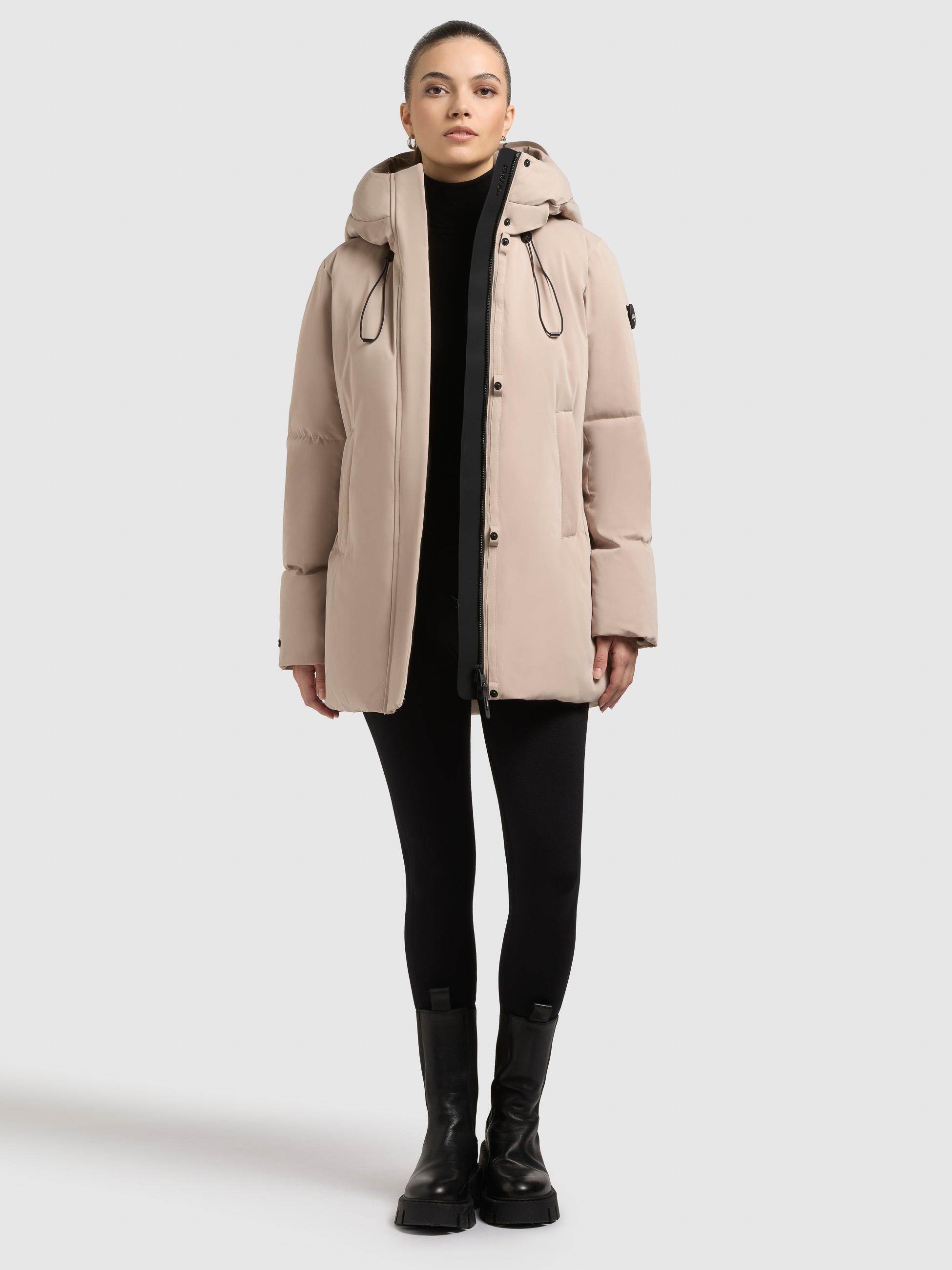 Winter Kurzmantel mit innenliegenden Rucksack-Trägern "Allap" Macaroon Beige