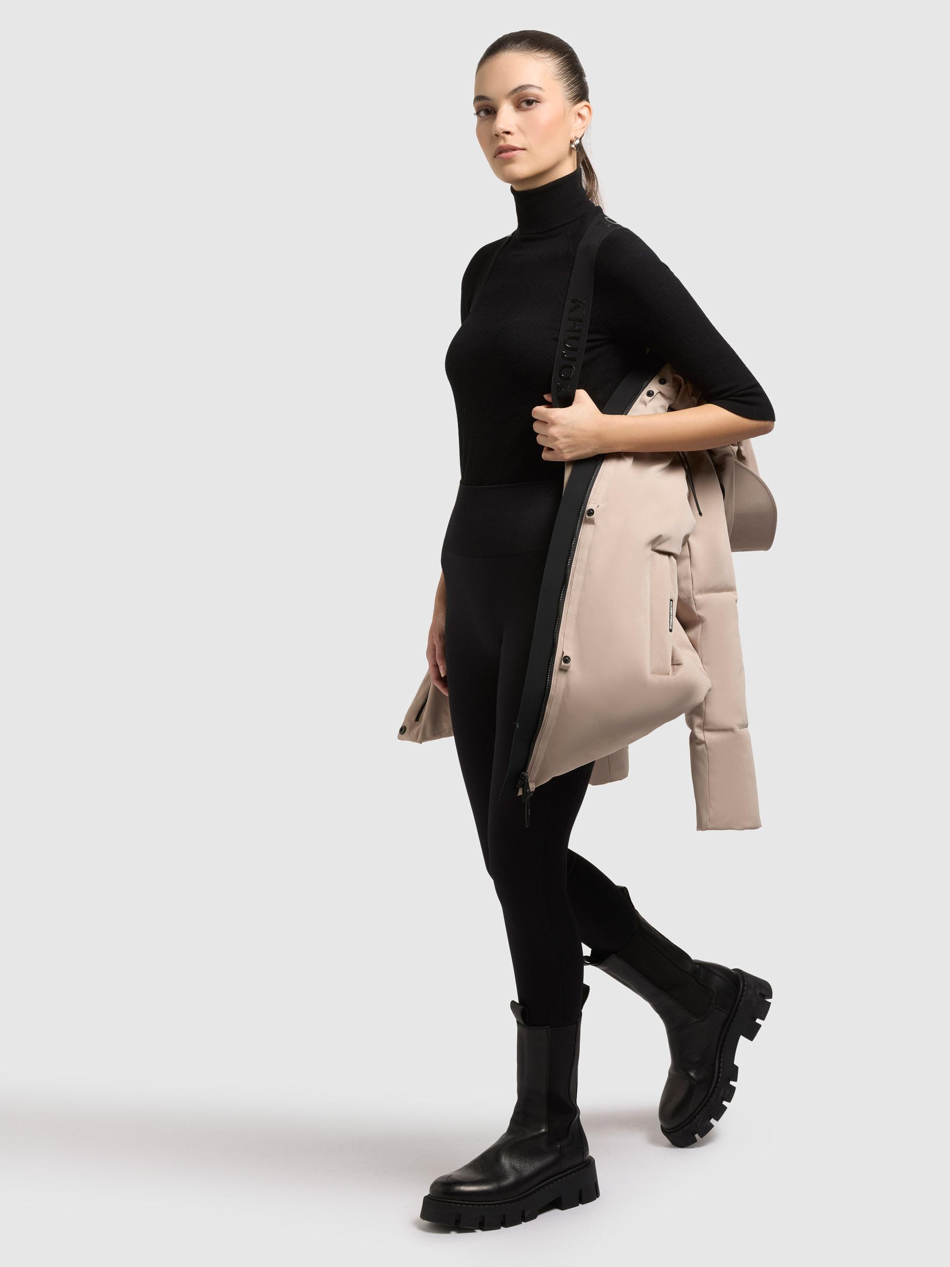 Winter Kurzmantel mit innenliegenden Rucksack-Trägern "Allap" Macaroon Beige
