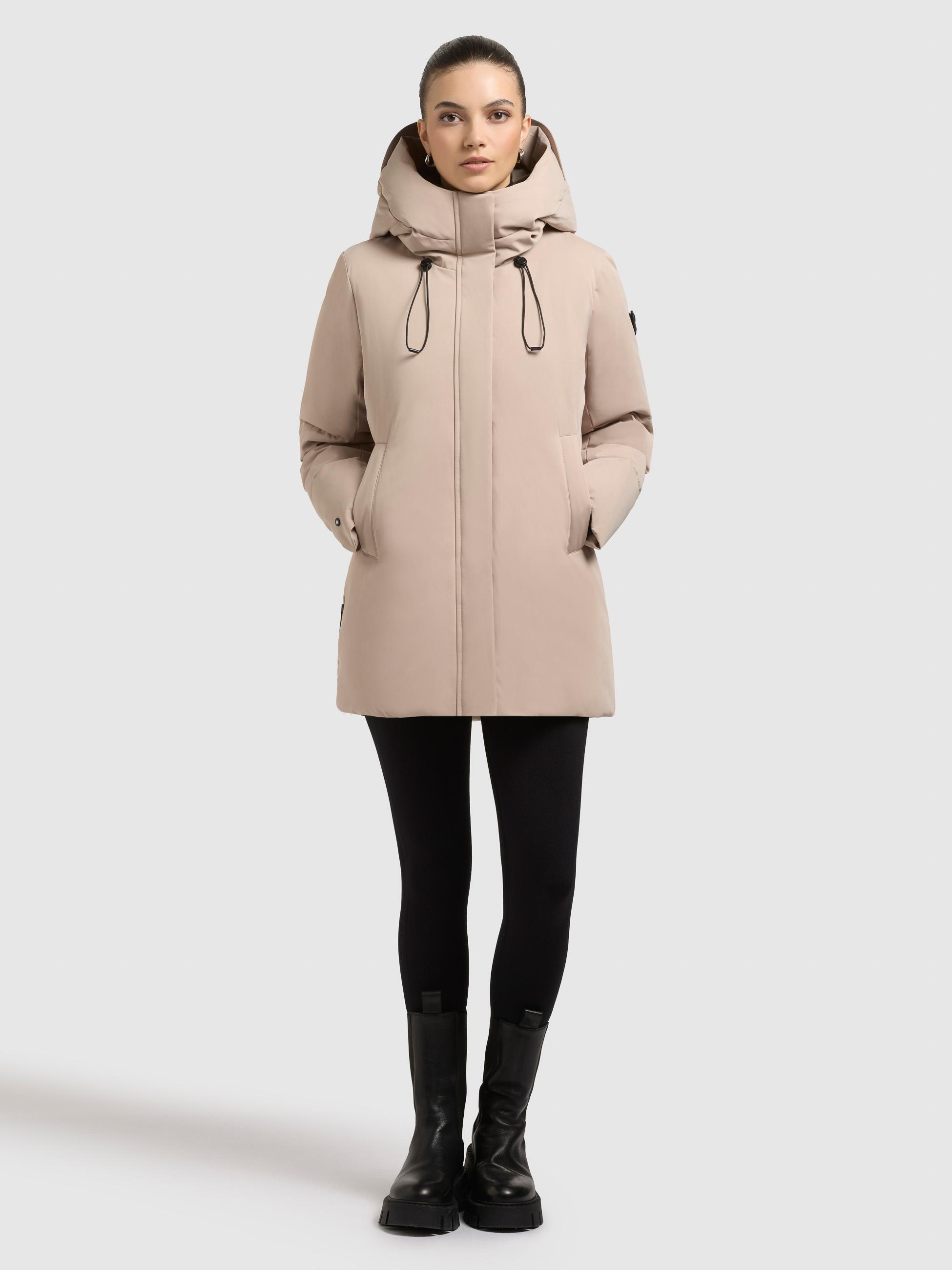 Winter Kurzmantel mit innenliegenden Rucksack-Trägern "Allap" Macaroon Beige