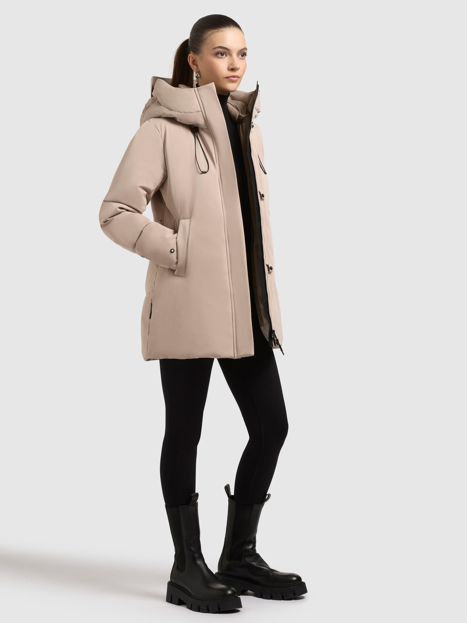 Winter Kurzmantel mit innenliegenden Rucksack-Trägern "Allap" Macaroon Beige