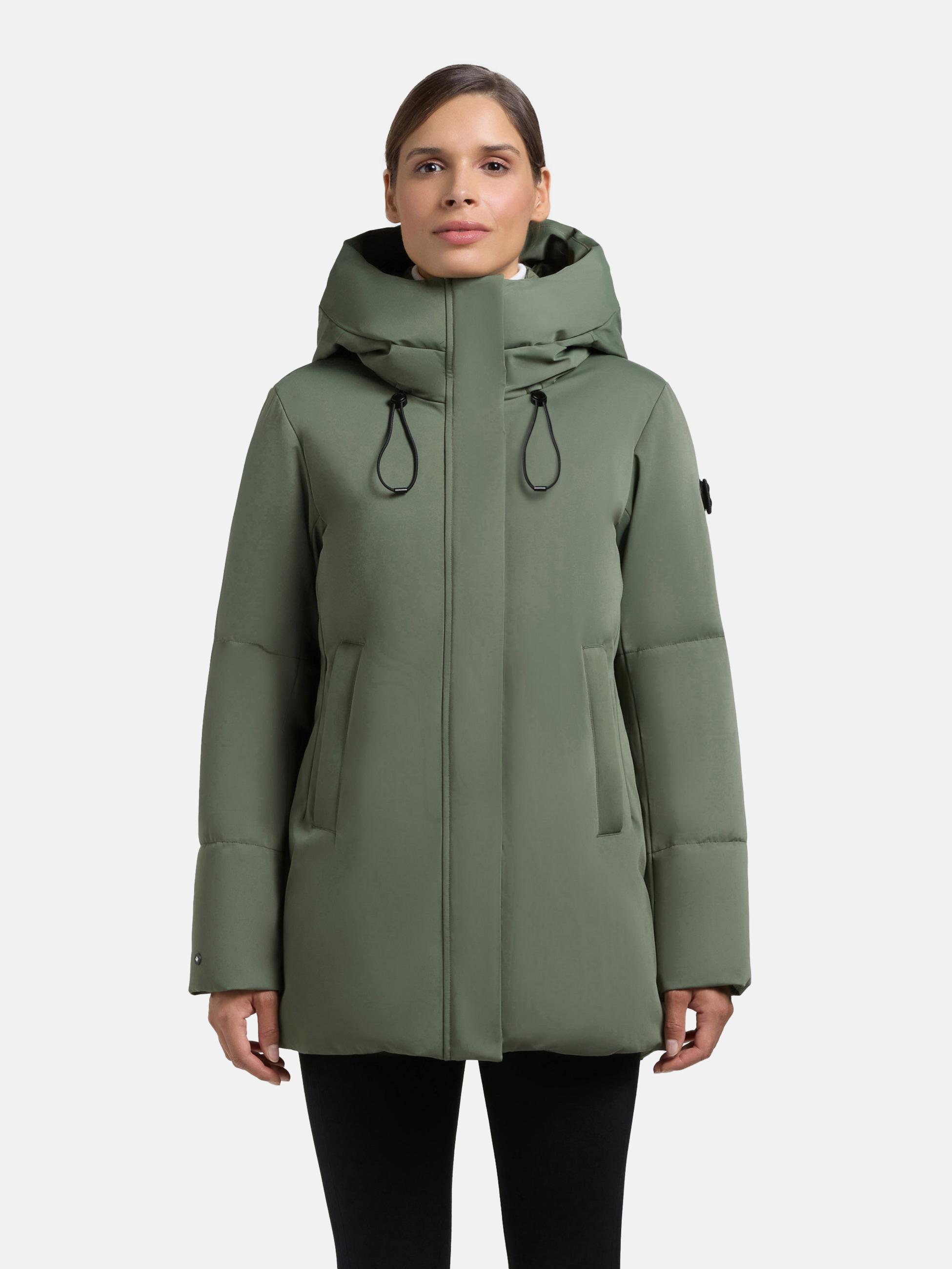 Winter Kurzmantel mit innenliegenden Rucksack-Trägern "Allap" Muted Green