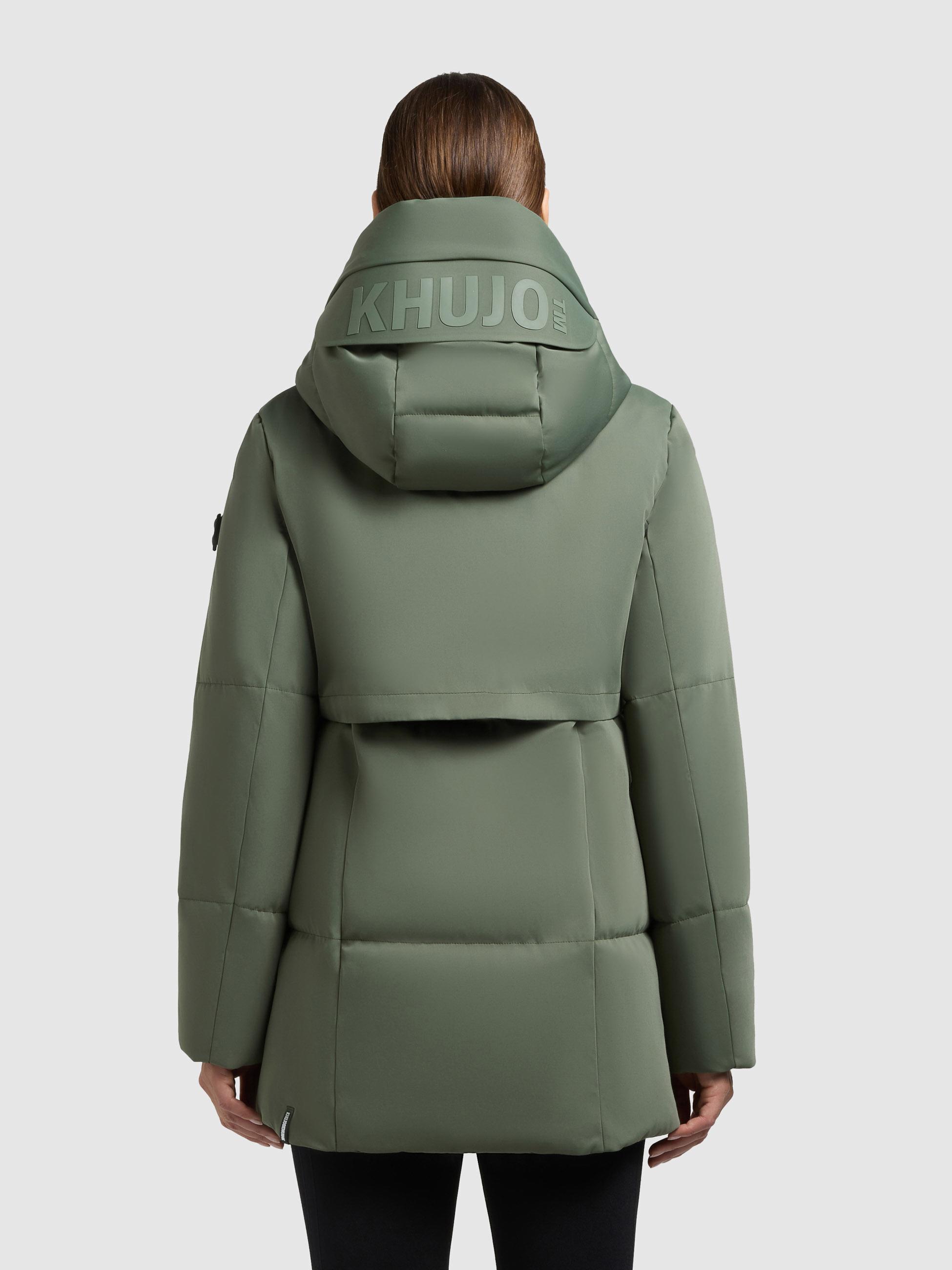 Winter Kurzmantel mit innenliegenden Rucksack-Trägern "Allap" Muted Green