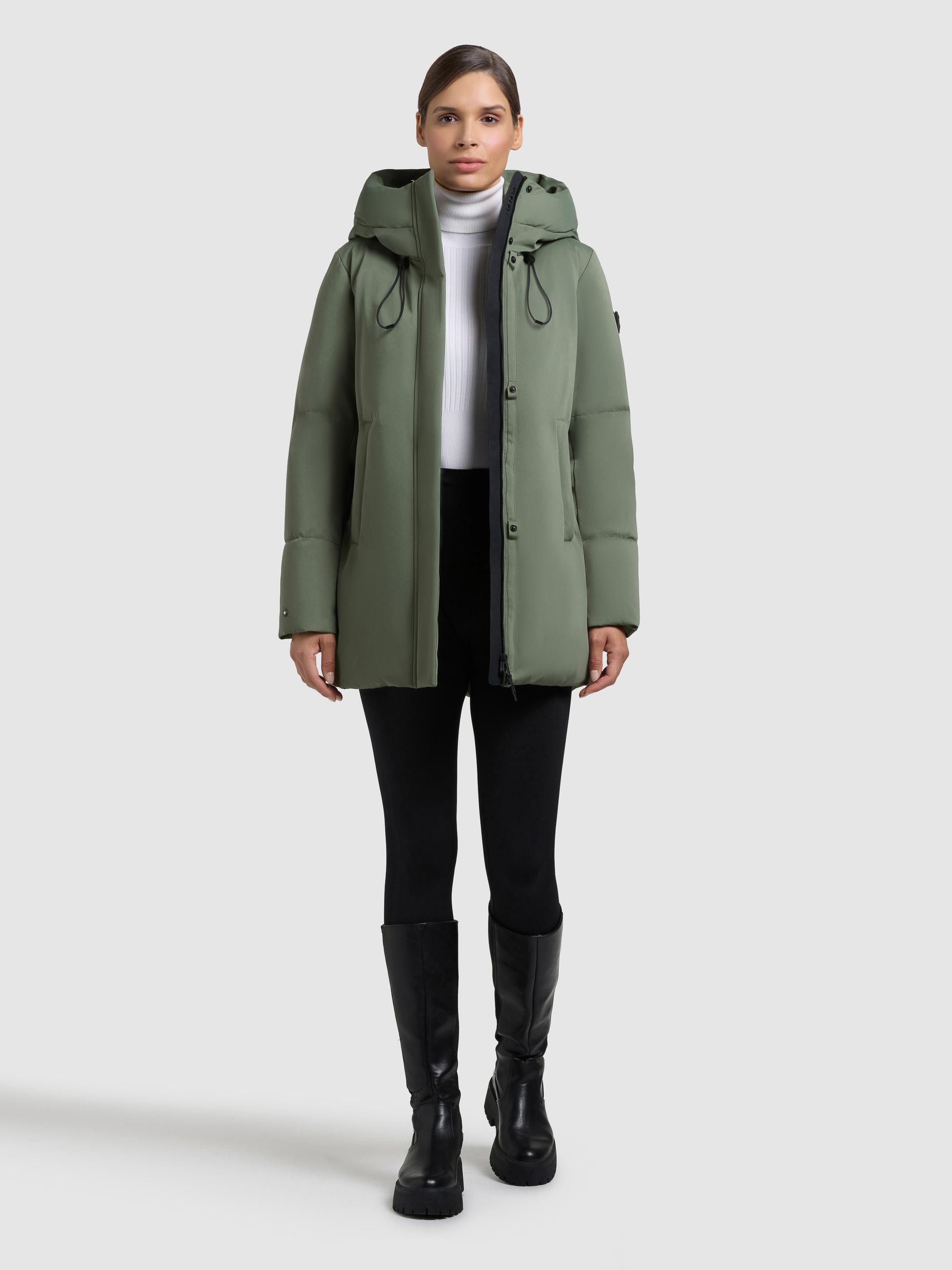 Winter Kurzmantel mit innenliegenden Rucksack-Trägern "Allap" Muted Green