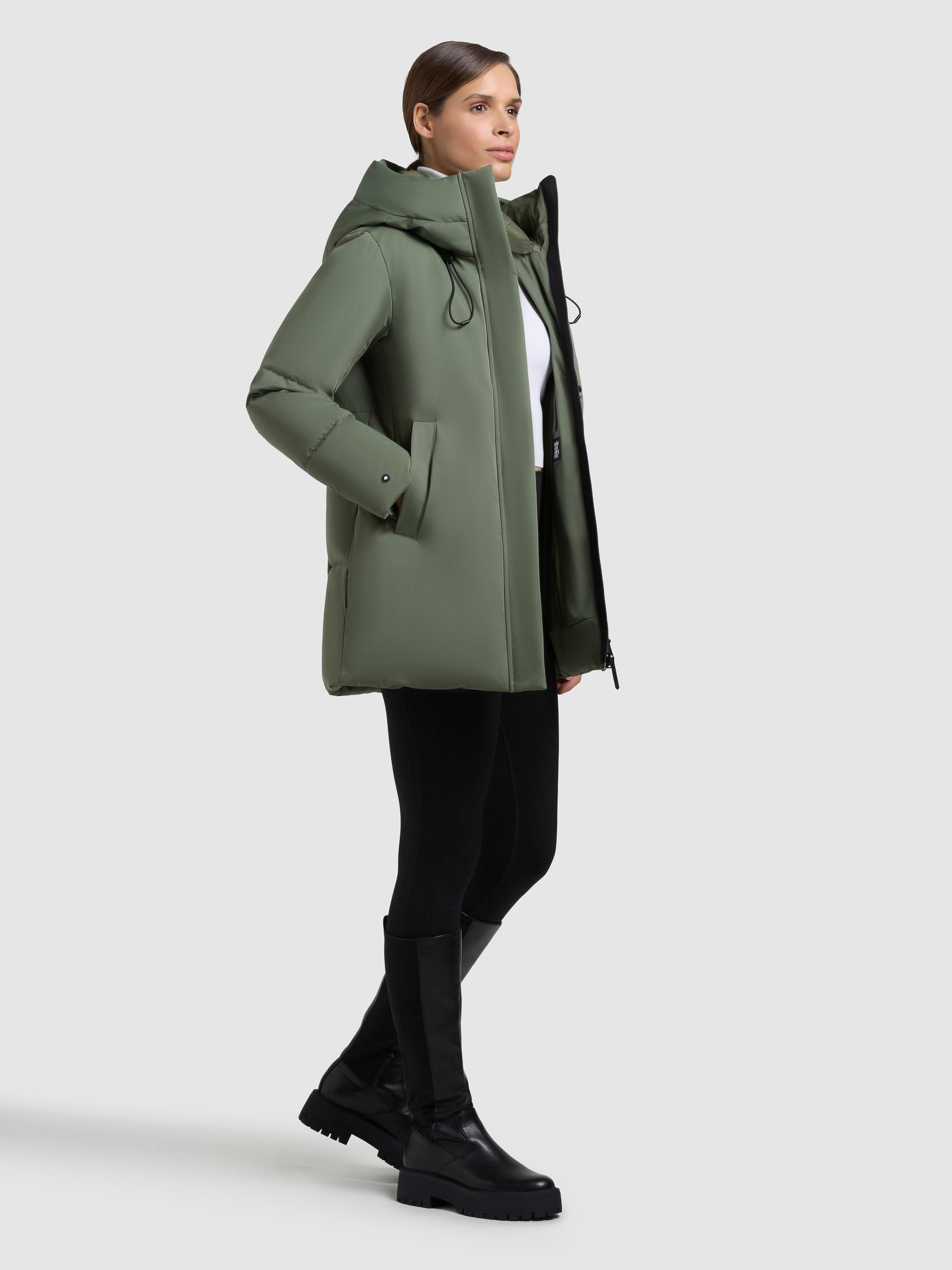 Winter Kurzmantel mit innenliegenden Rucksack-Trägern "Allap" Muted Green