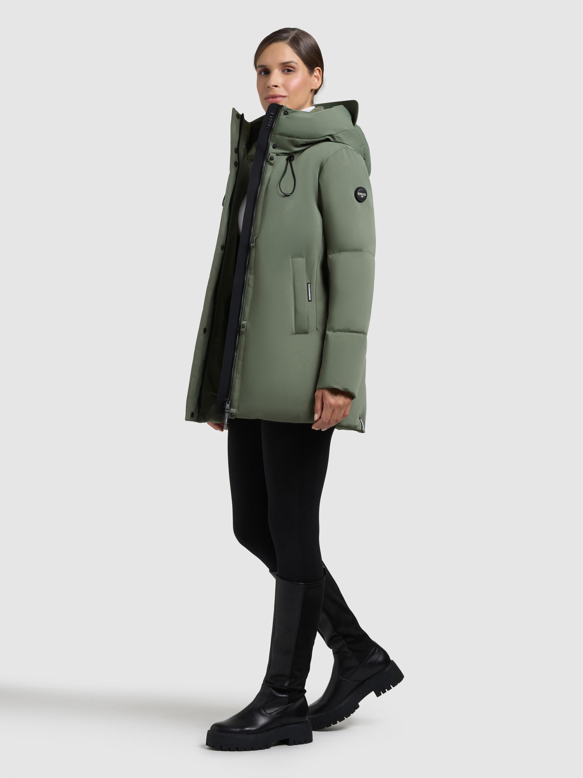 Winter Kurzmantel mit innenliegenden Rucksack-Trägern "Allap" Muted Green