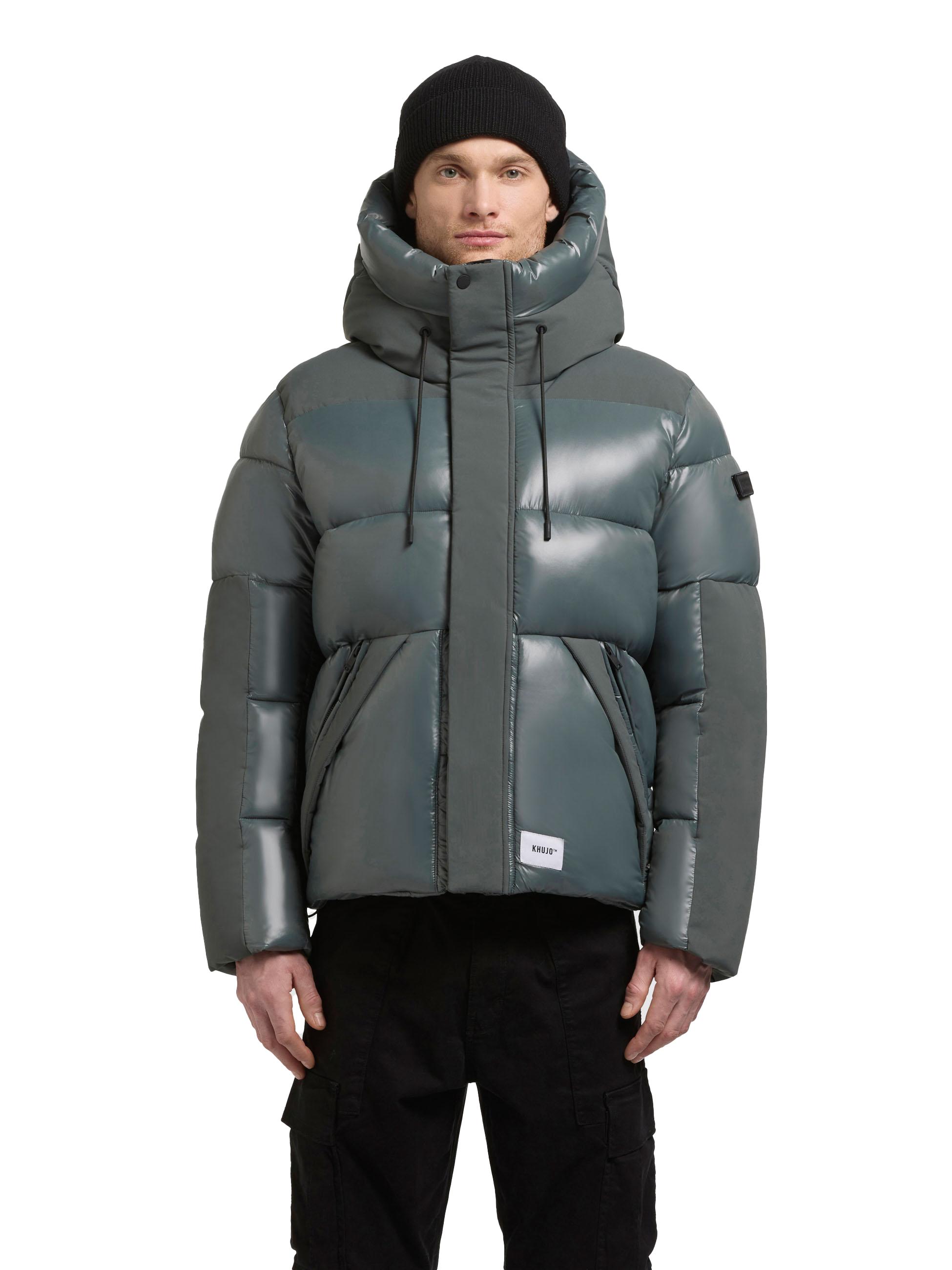 Winter Steppjack mit magnetischen Details "Alst" Foam Green