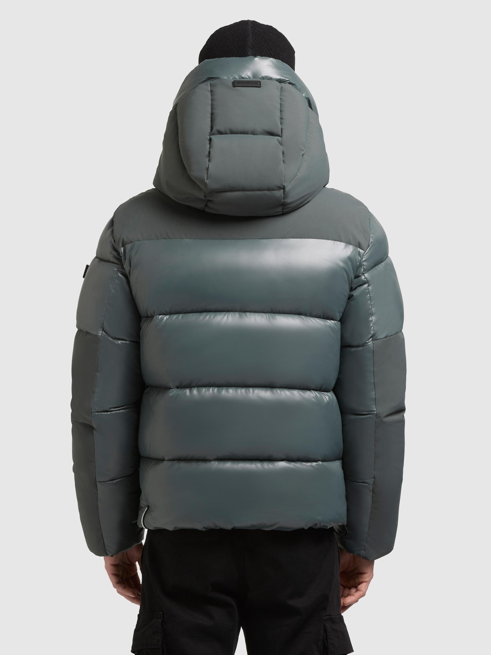 Winter Steppjack mit magnetischen Details "Alst" Foam Green