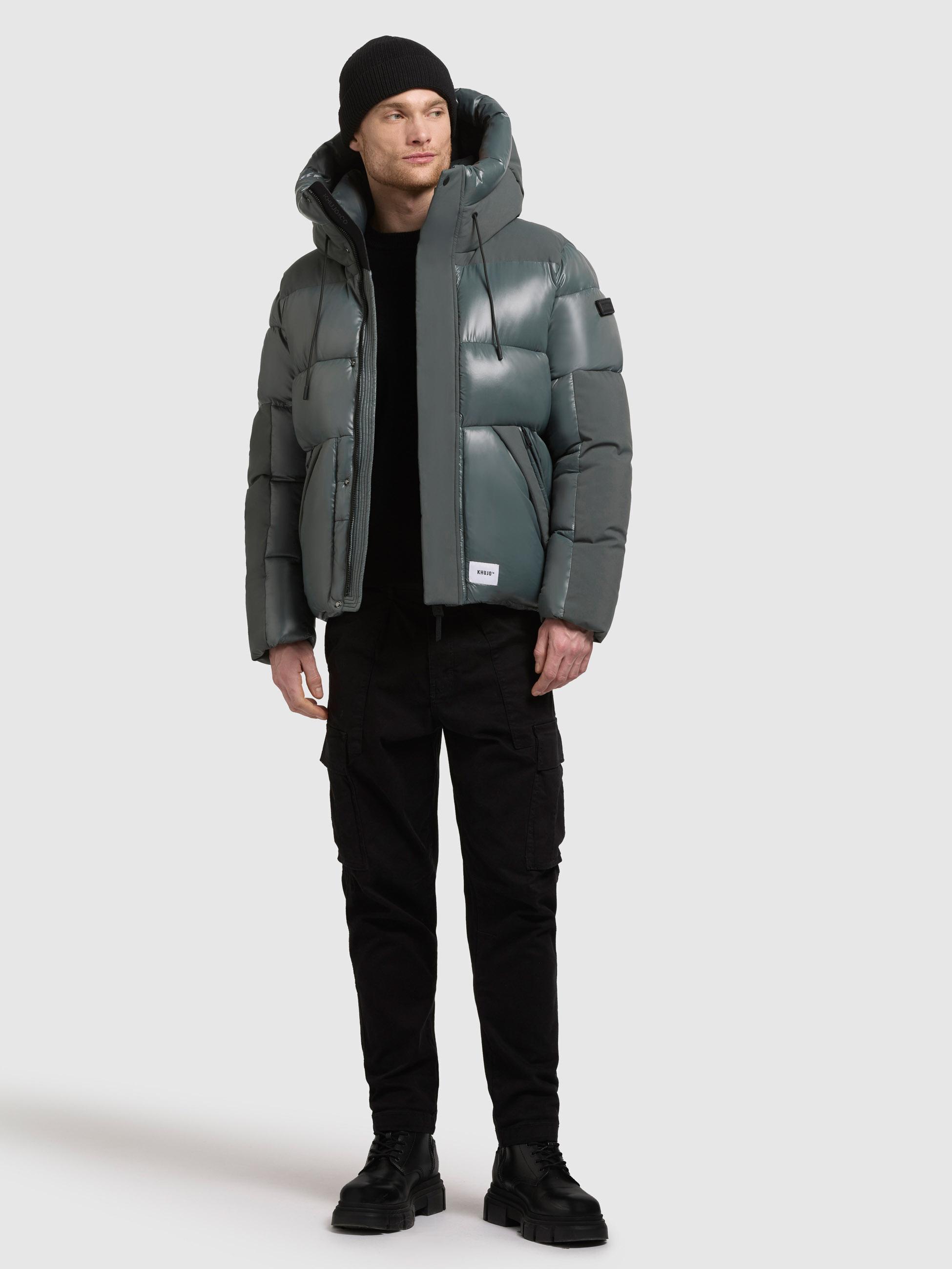 Winter Steppjack mit magnetischen Details "Alst" Foam Green