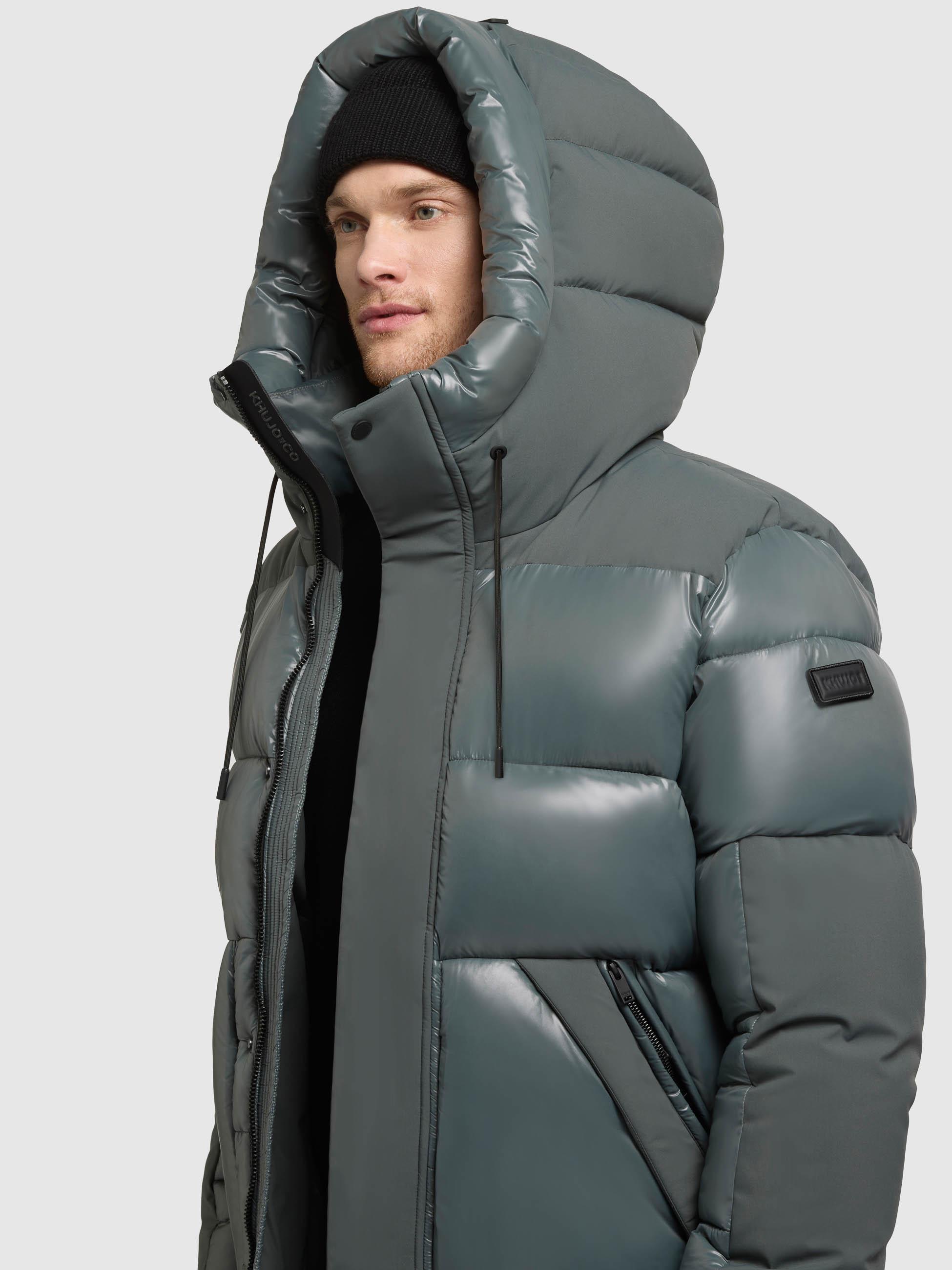 Winter Steppjack mit magnetischen Details "Alst" Foam Green
