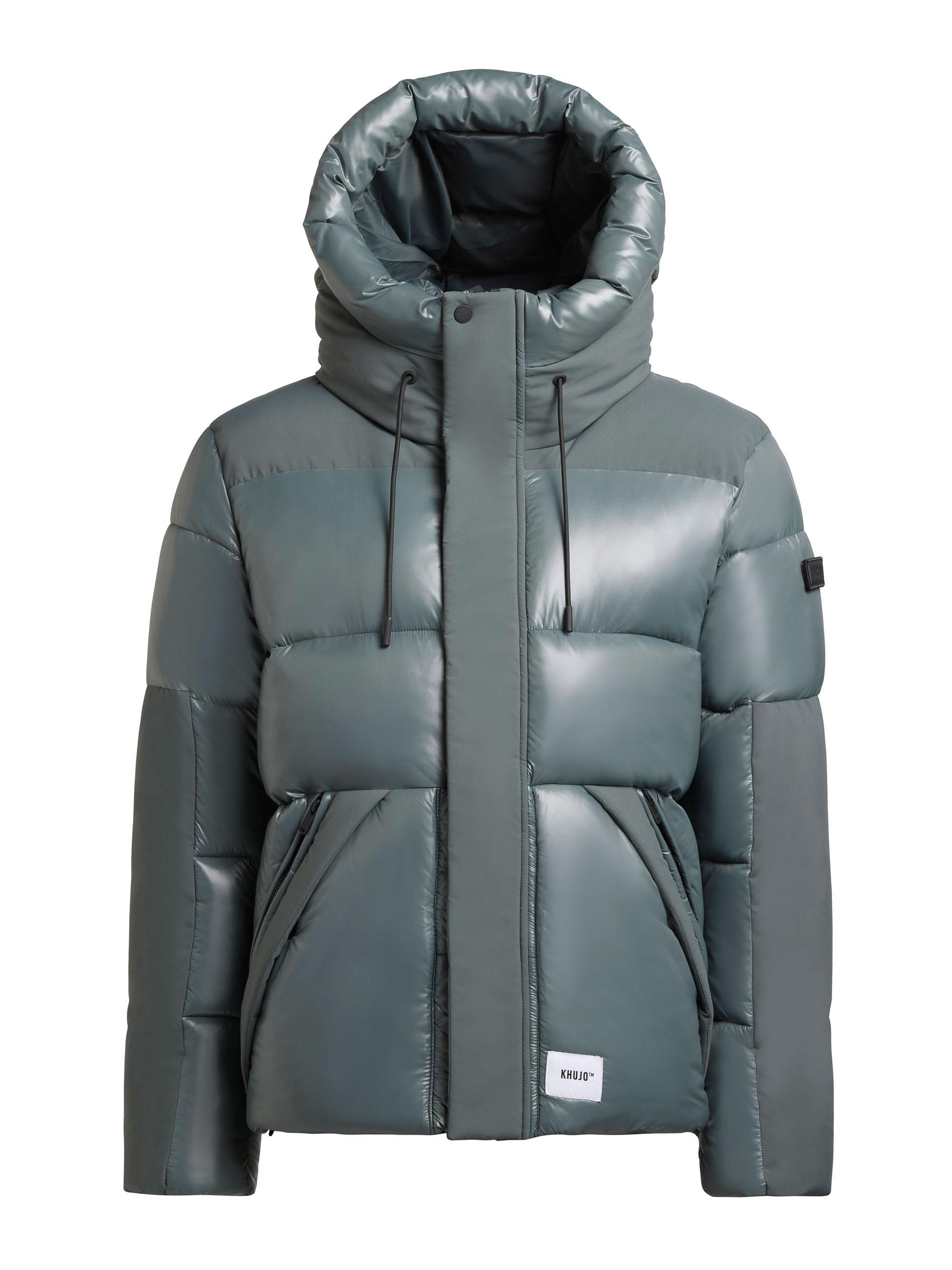 Winter Steppjack mit magnetischen Details "Alst" Foam Green