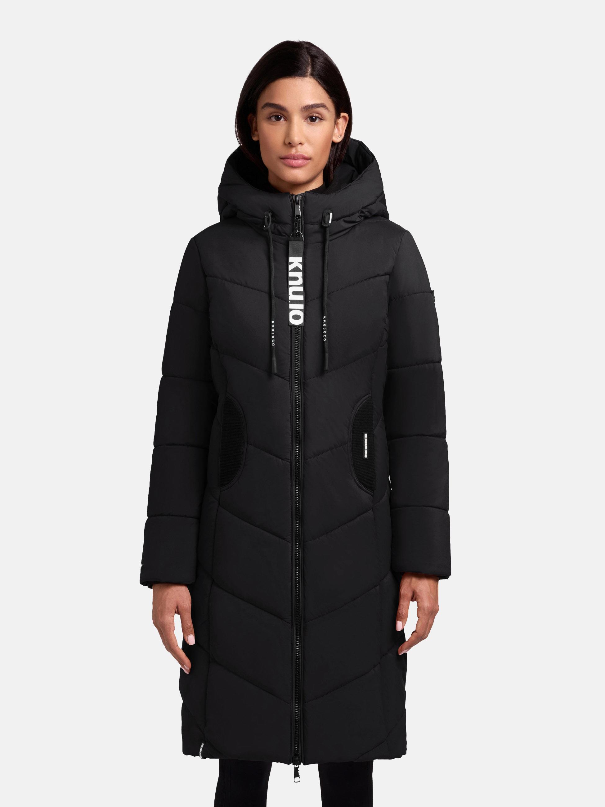 Winter Steppmantel mit Schlüsselanhänger als Reißverschluss-Anfasser "Aribay4 Light-YM" Black
