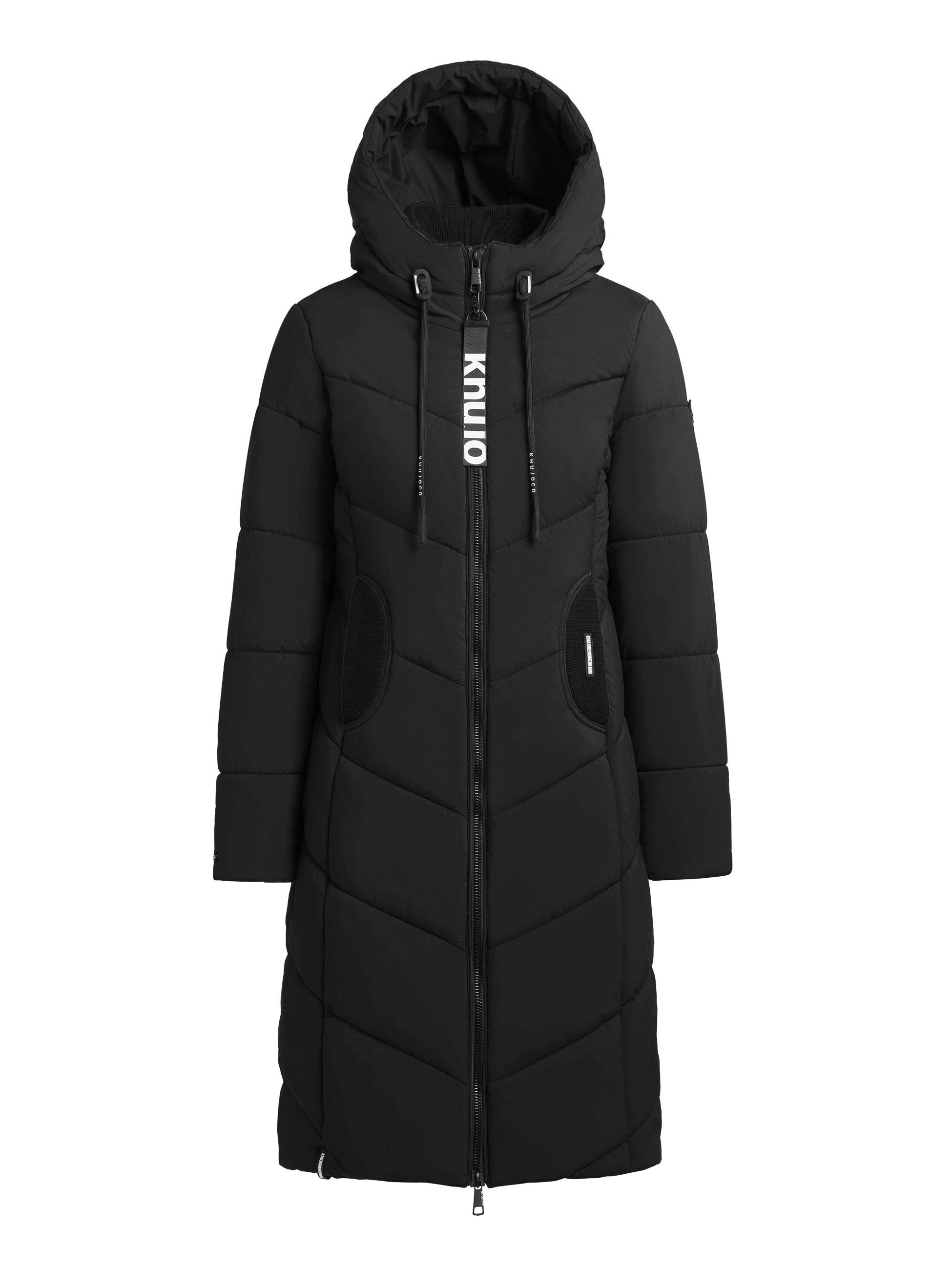 Winter Steppmantel mit Schlüsselanhänger als Reißverschluss-Anfasser "Aribay4 Light-YM" Black