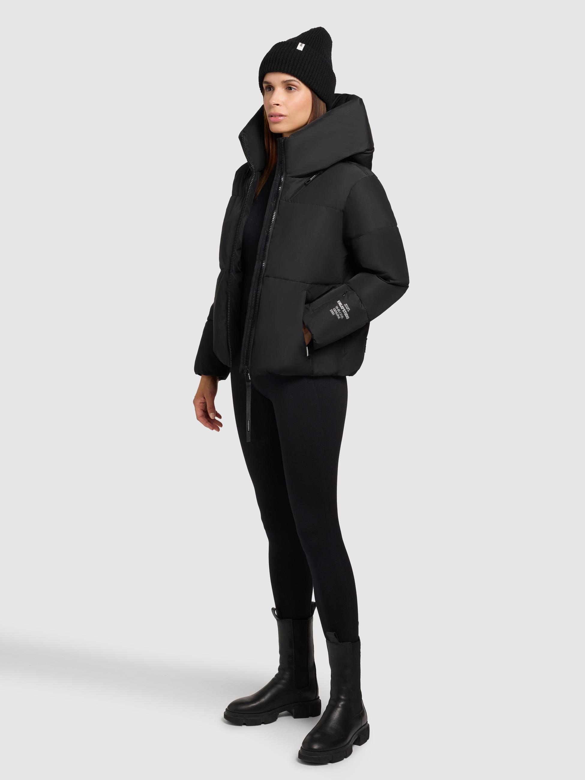 Winterjacke mit verstellbarerKapuze "Audrey Matt" Black