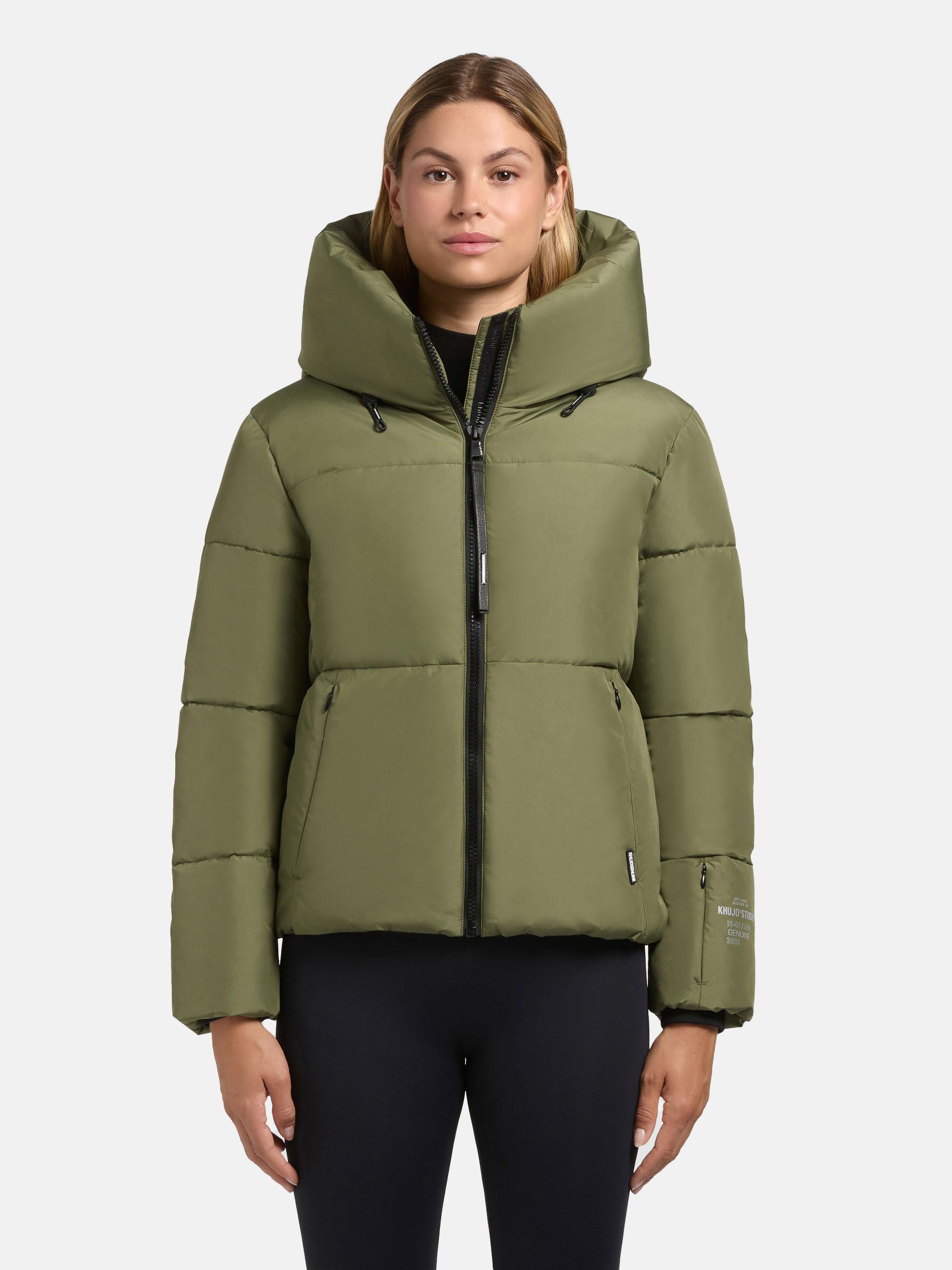 Winterjacke mit verstellbarerKapuze "Audrey Matt" Fern Green