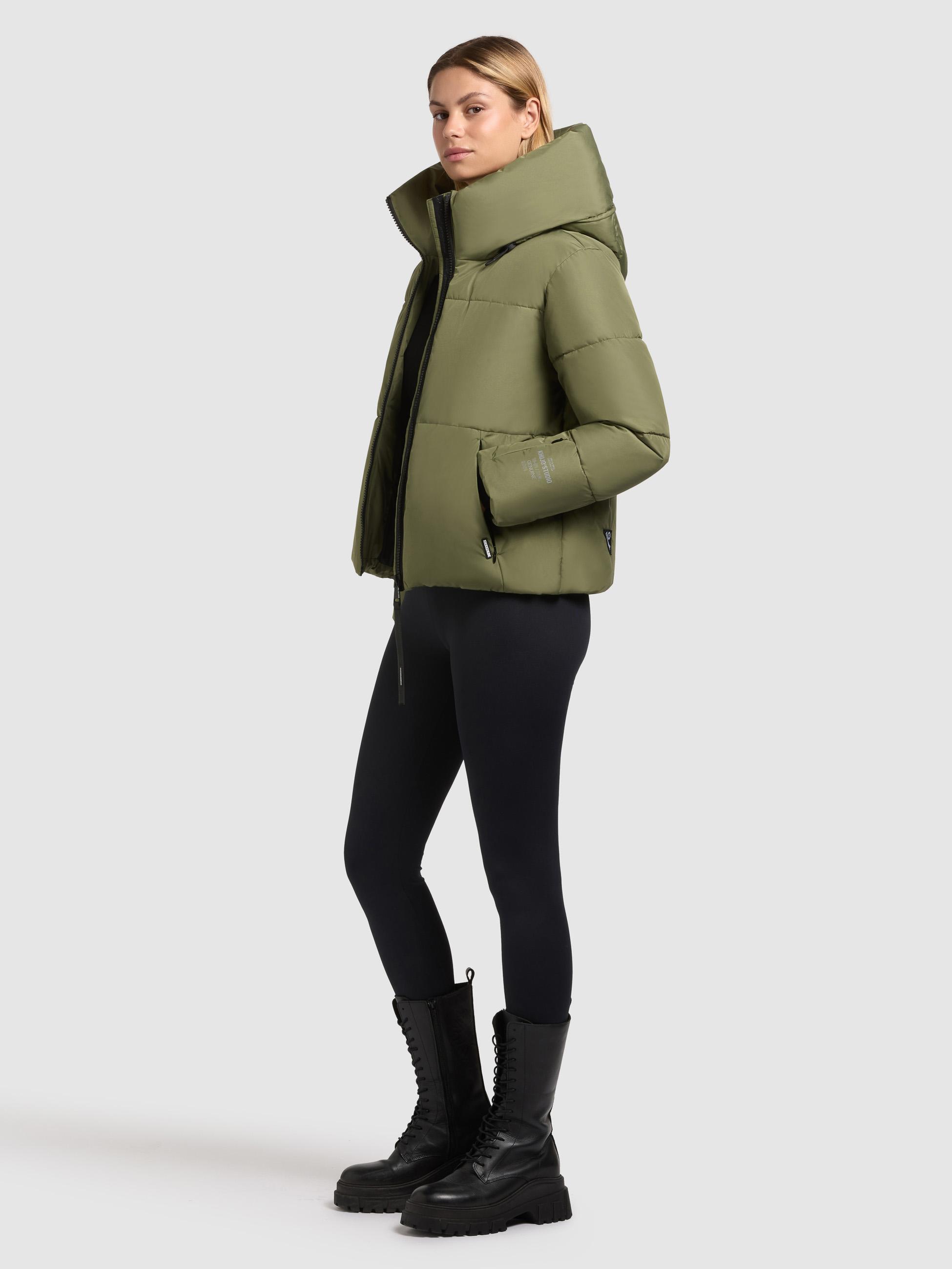 Winterjacke mit verstellbarerKapuze "Audrey Matt" Fern Green