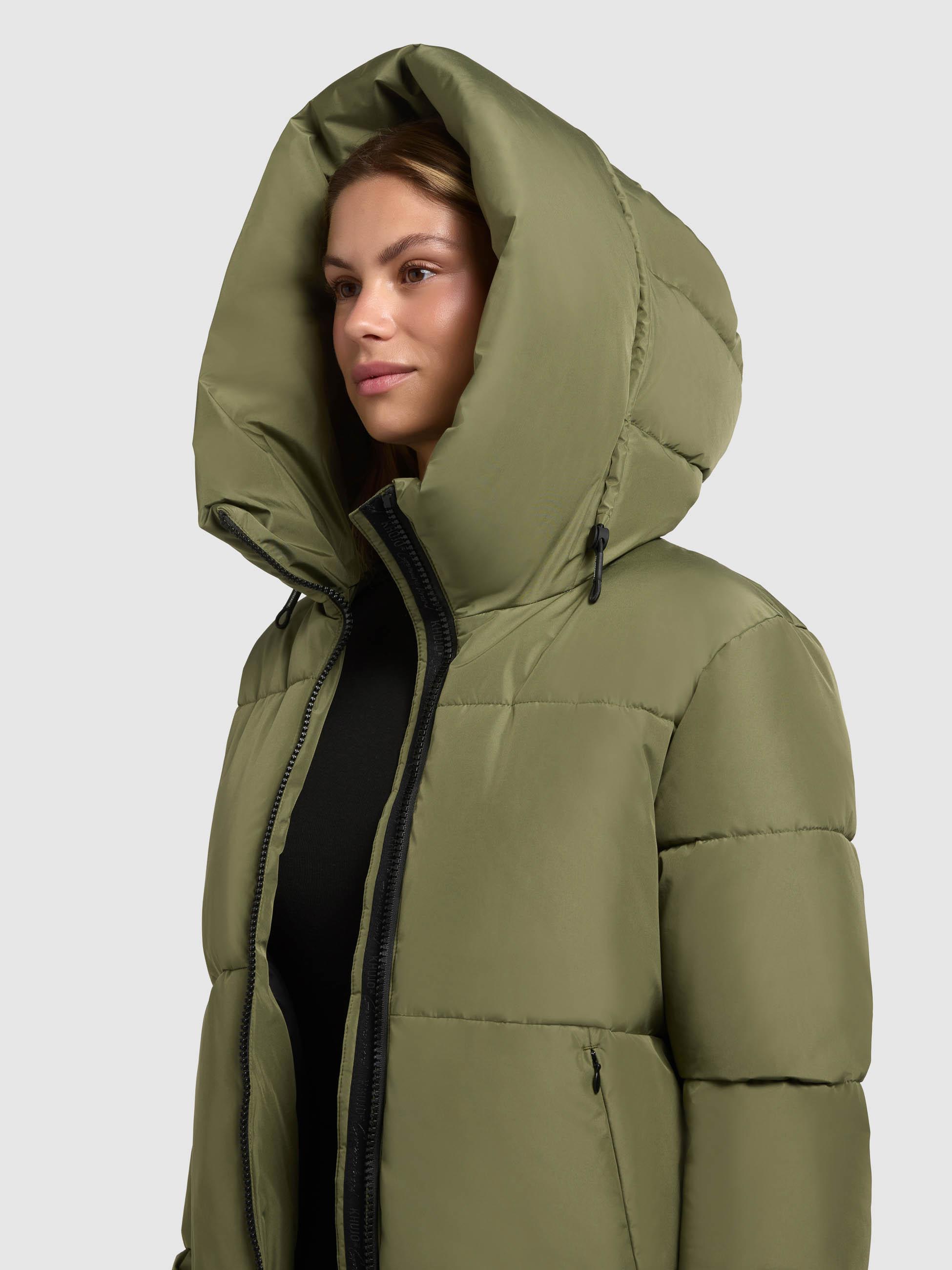 Winterjacke mit verstellbarerKapuze "Audrey Matt" Fern Green
