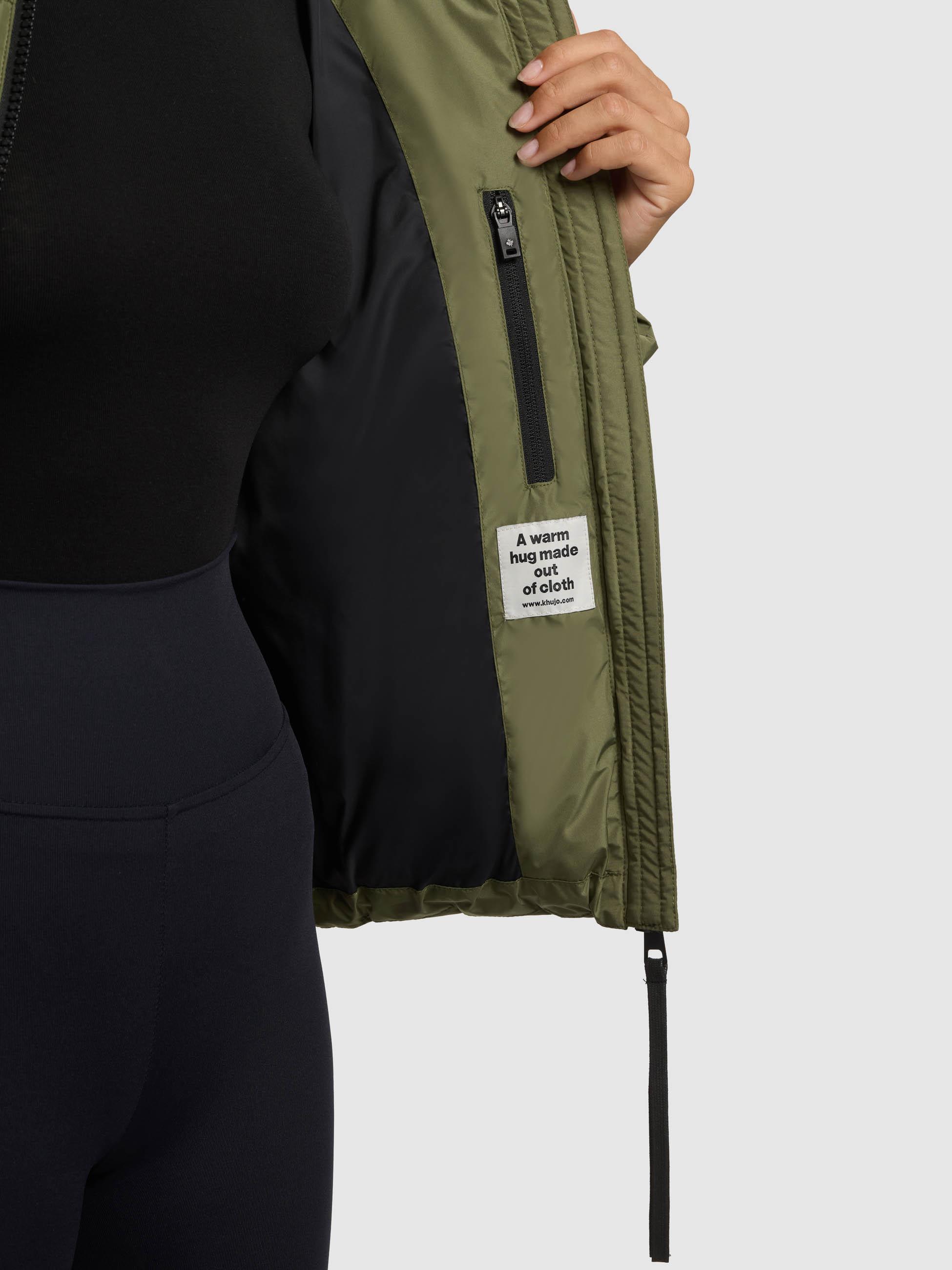 Winterjacke mit verstellbarerKapuze "Audrey Matt" Fern Green