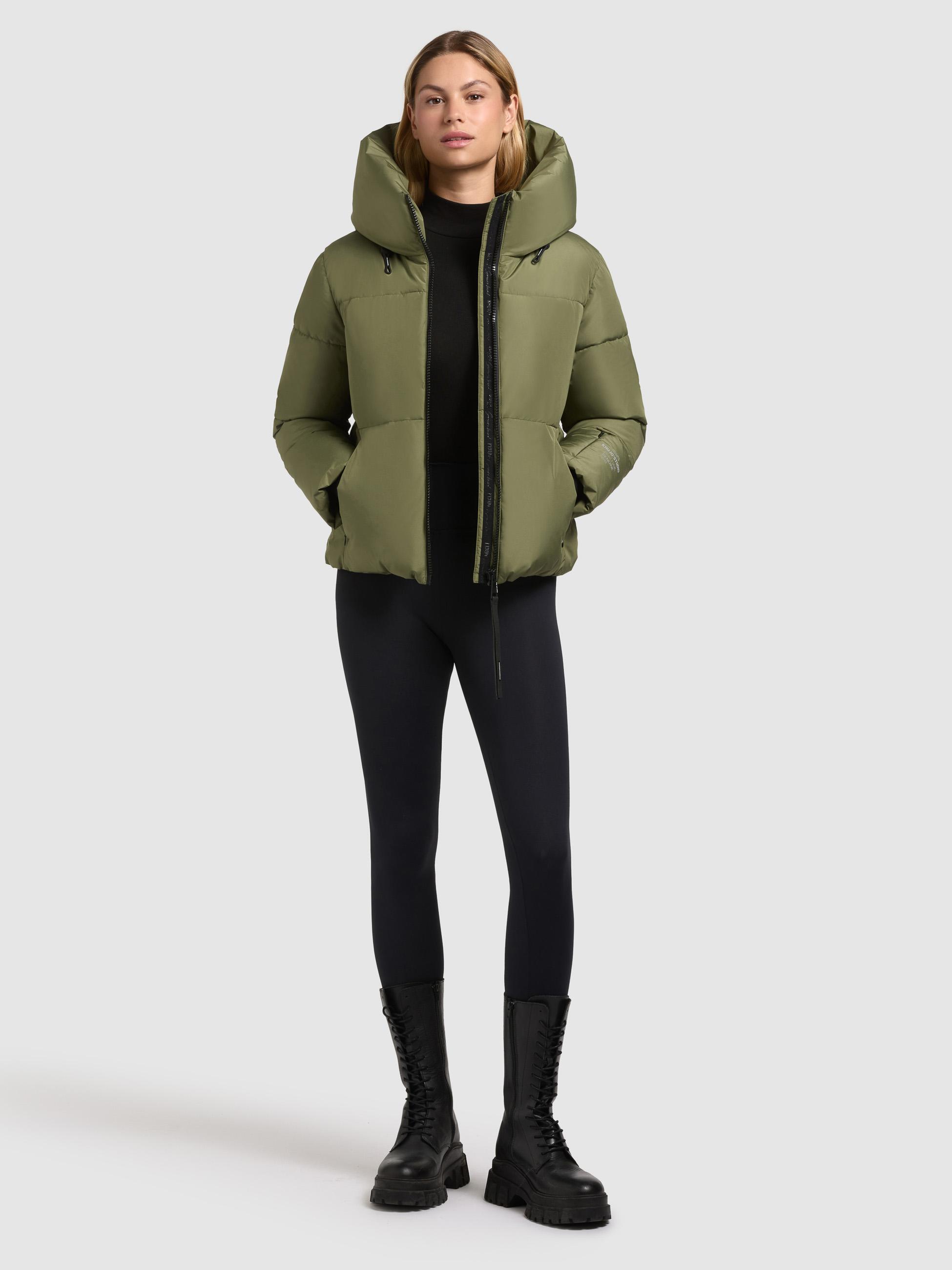 Winterjacke mit verstellbarerKapuze "Audrey Matt" Fern Green