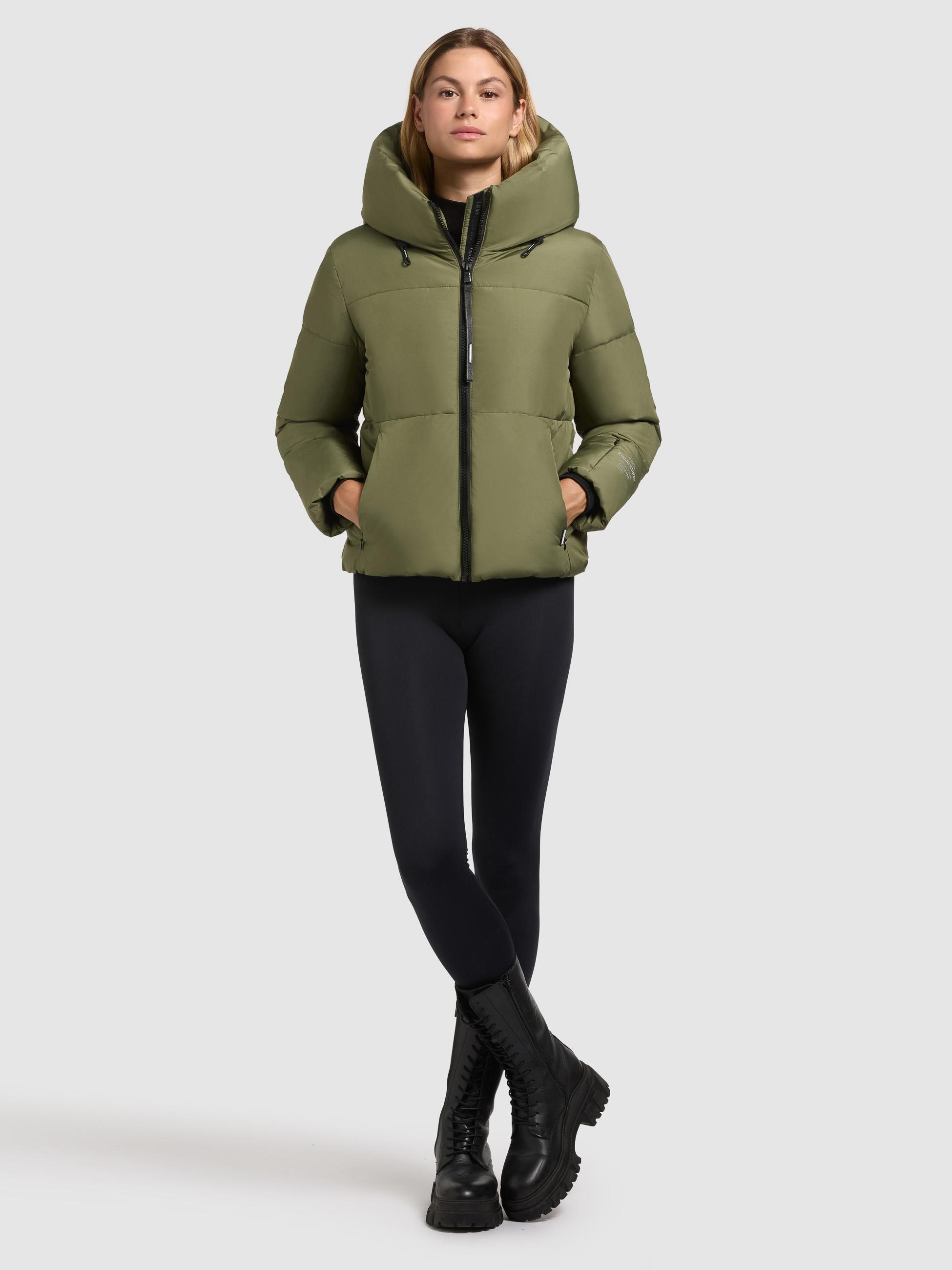 Winterjacke mit verstellbarerKapuze "Audrey Matt" Fern Green