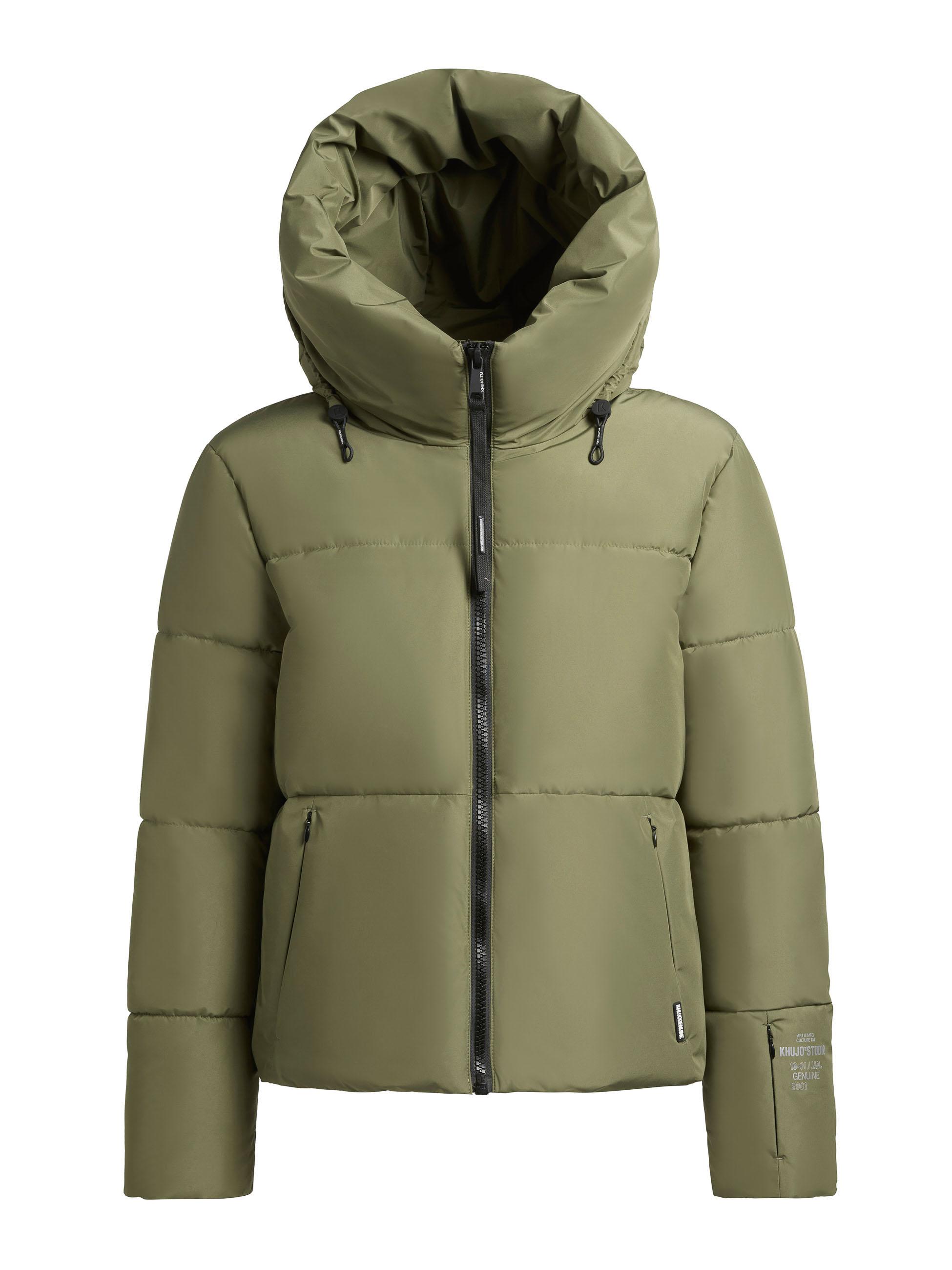 Winterjacke mit verstellbarerKapuze "Audrey Matt" Fern Green