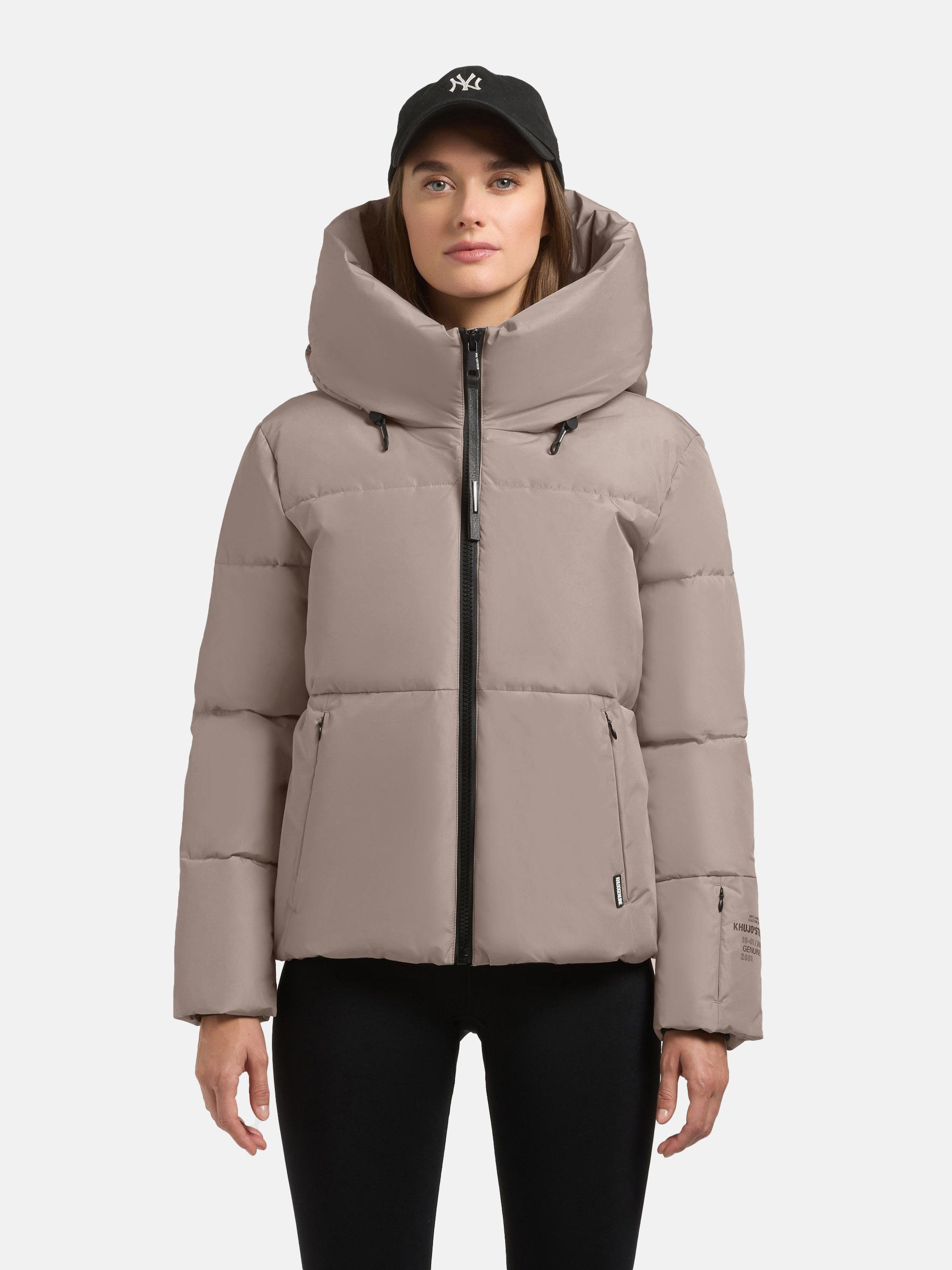 Winterjacke mit verstellbarerKapuze "Audrey Matt" Greige