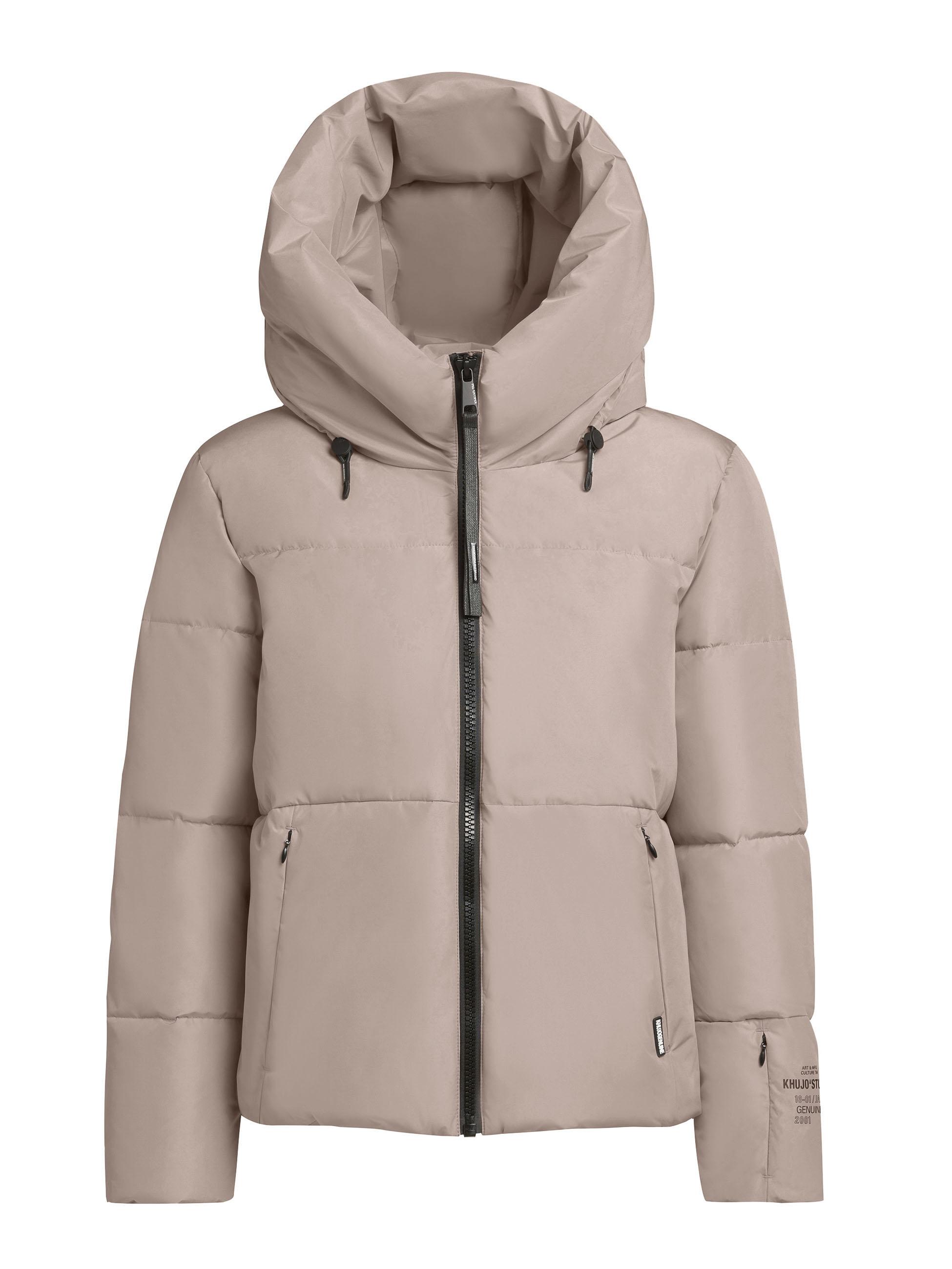 Winterjacke mit verstellbarerKapuze "Audrey Matt" Greige