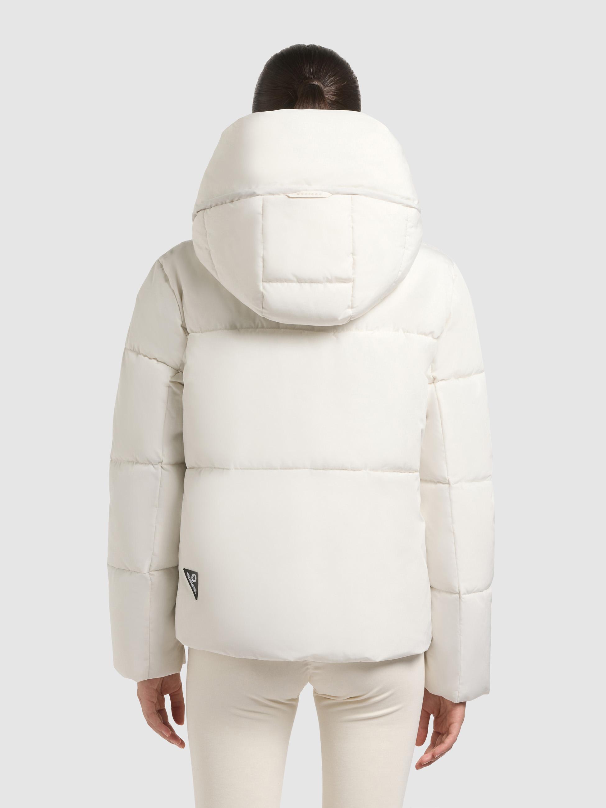 Winterjacke mit verstellbarerKapuze "Audrey Matt" Luna White