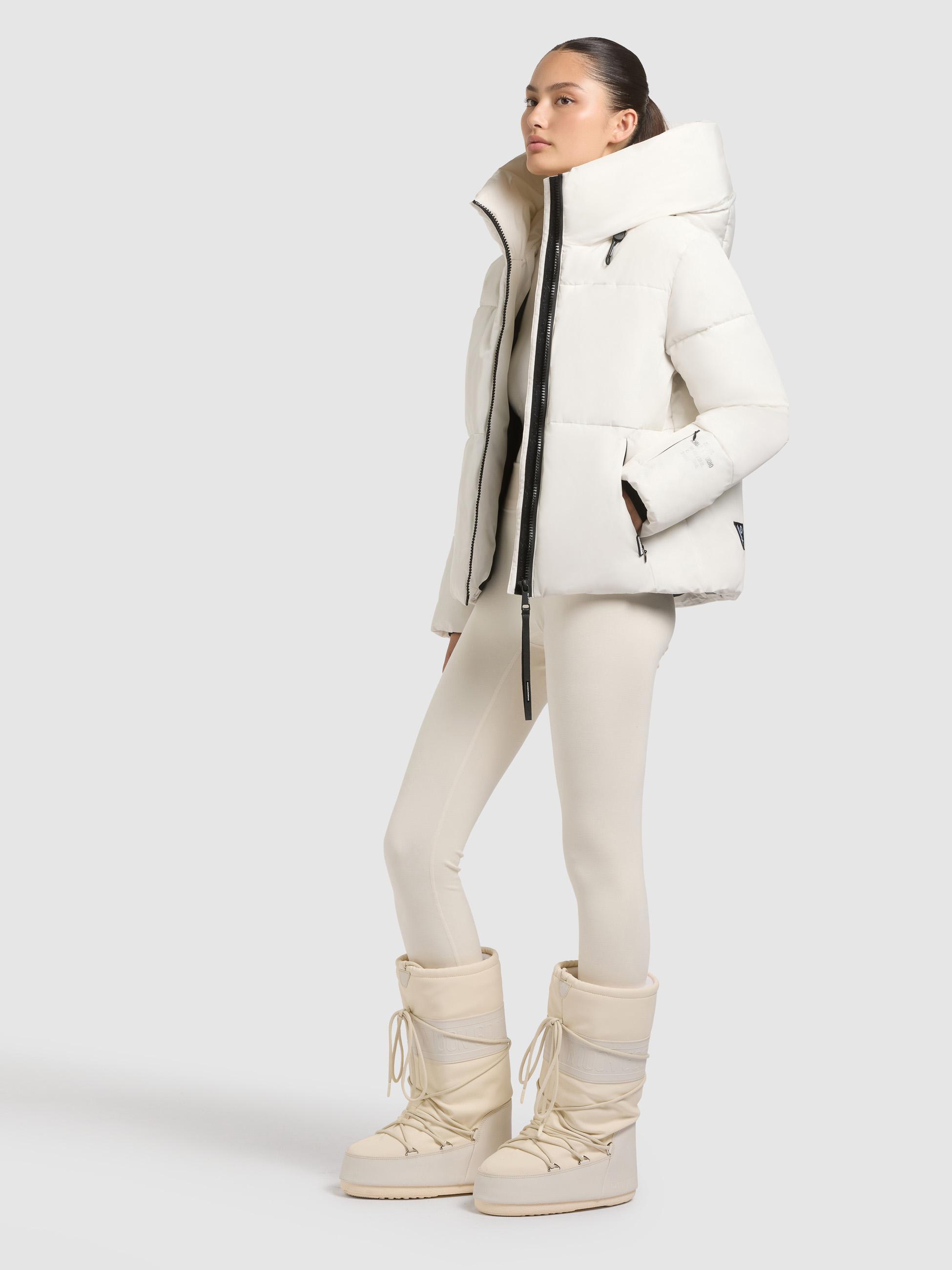 Winterjacke mit verstellbarerKapuze "Audrey Matt" Luna White