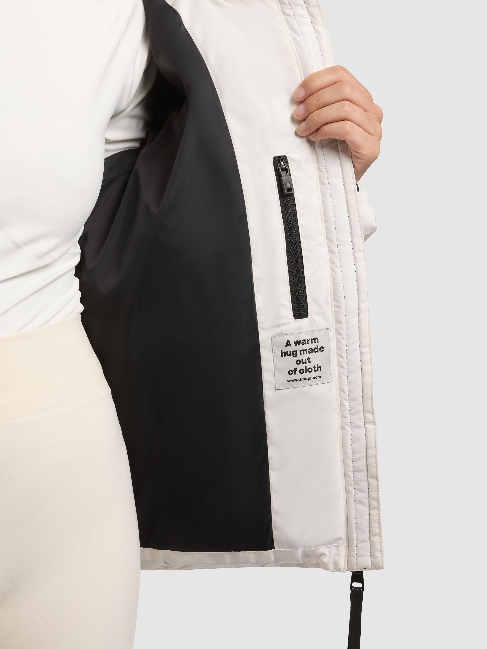 Winterjacke mit verstellbarerKapuze "Audrey Matt" Luna White