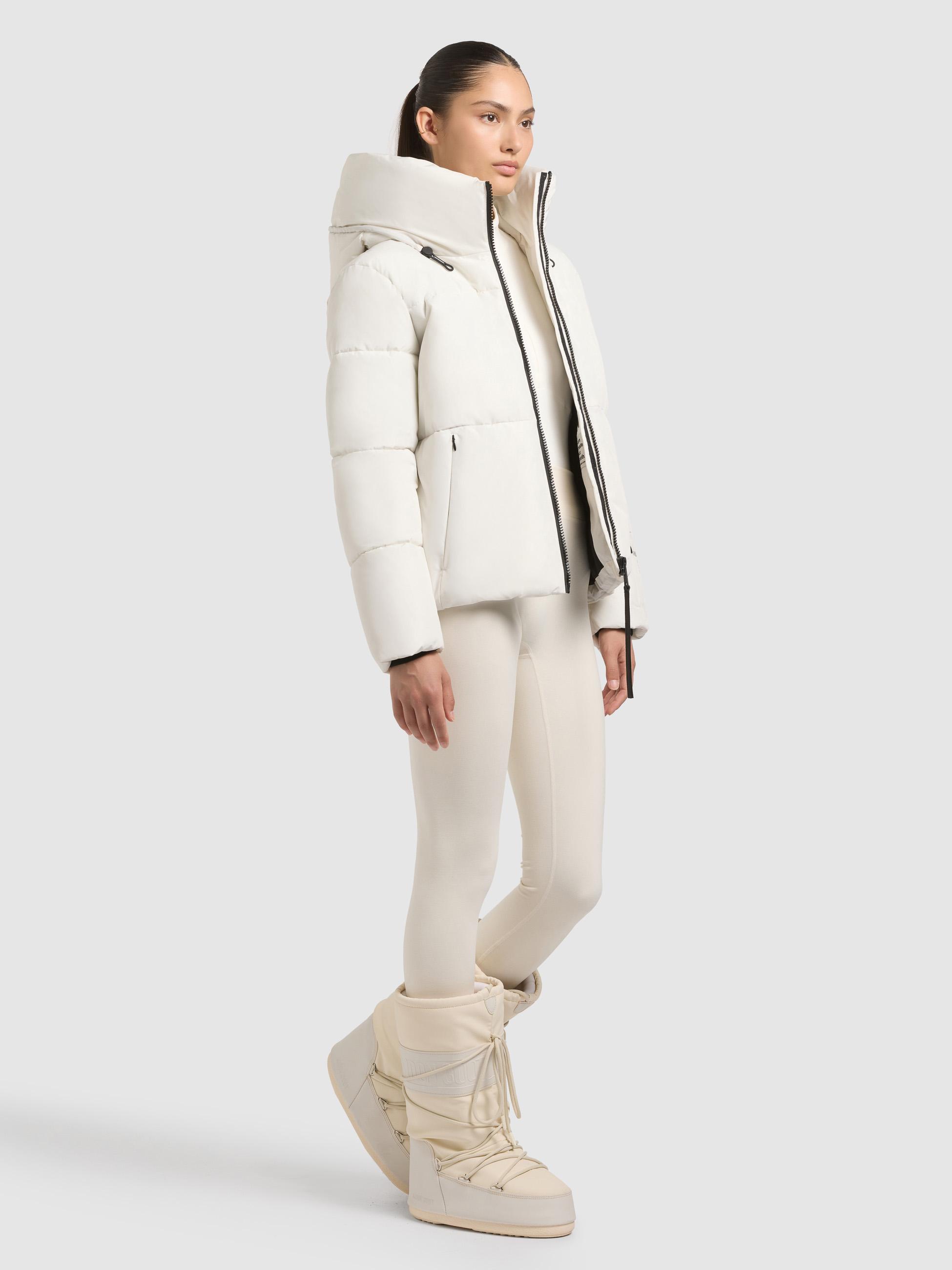 Winterjacke mit verstellbarerKapuze "Audrey Matt" Luna White