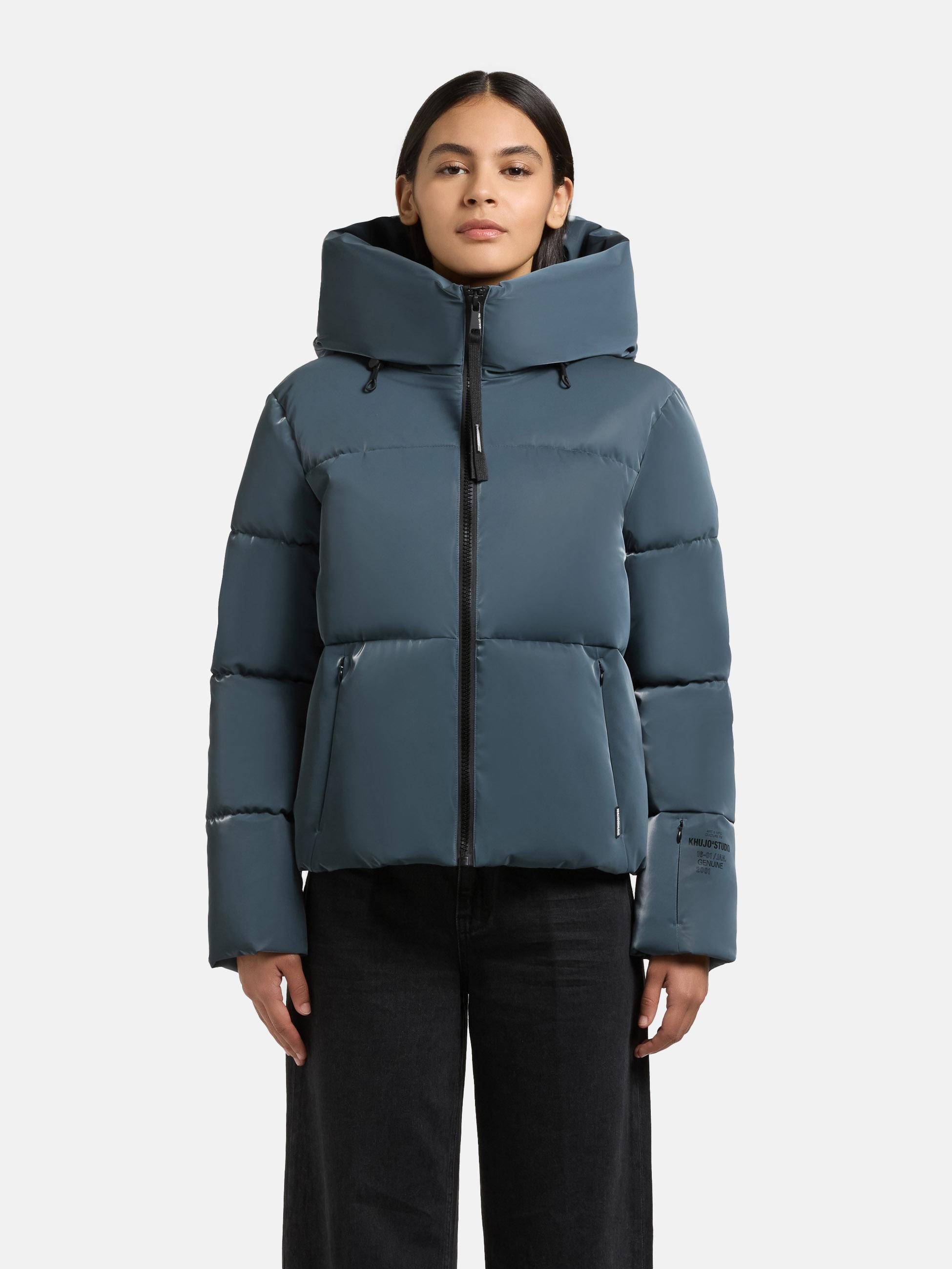 Glänzende Winter Steppjacke "Audrey Shiny" Dim Blue