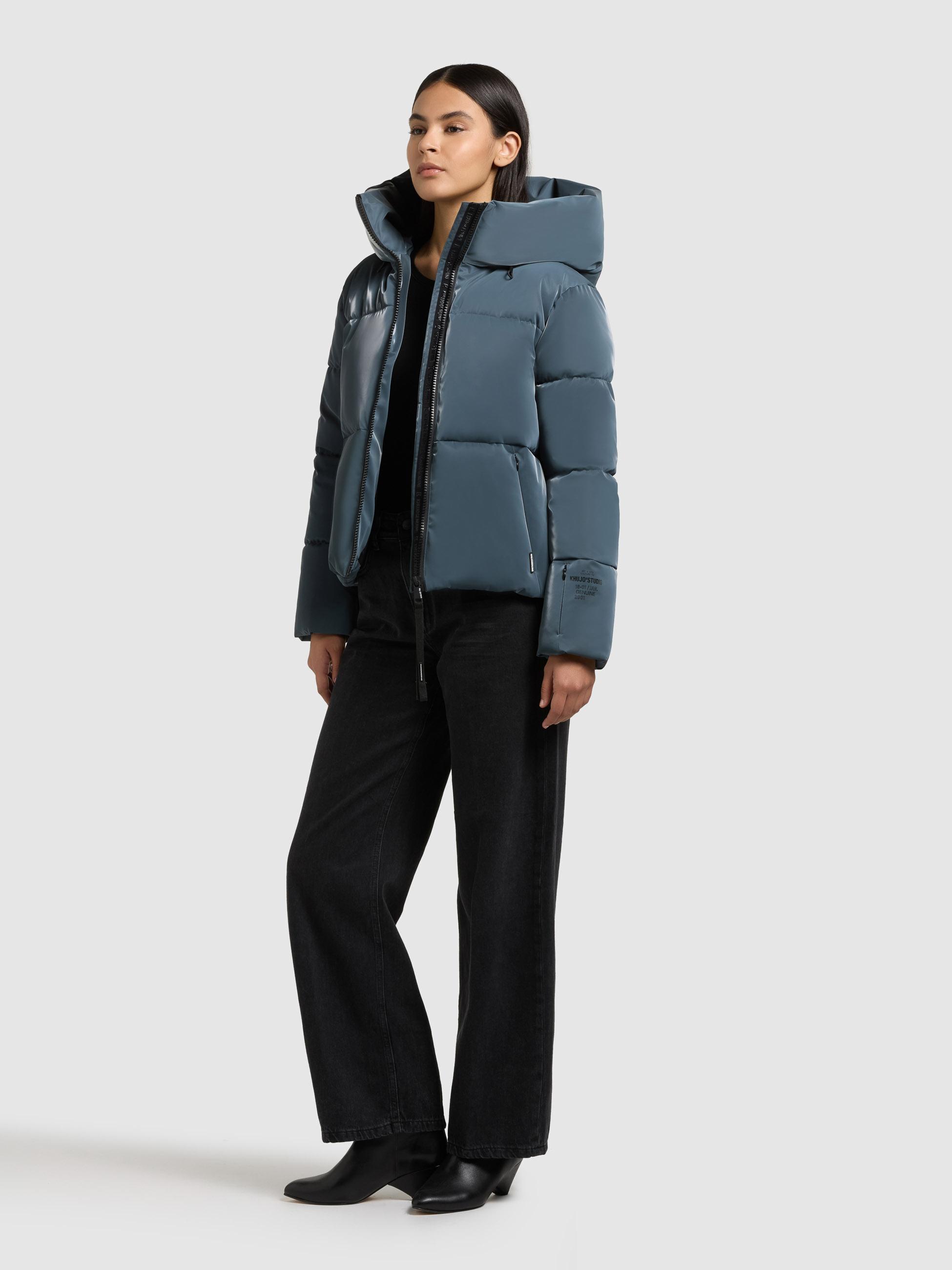 Glänzende Winter Steppjacke "Audrey Shiny" Dim Blue