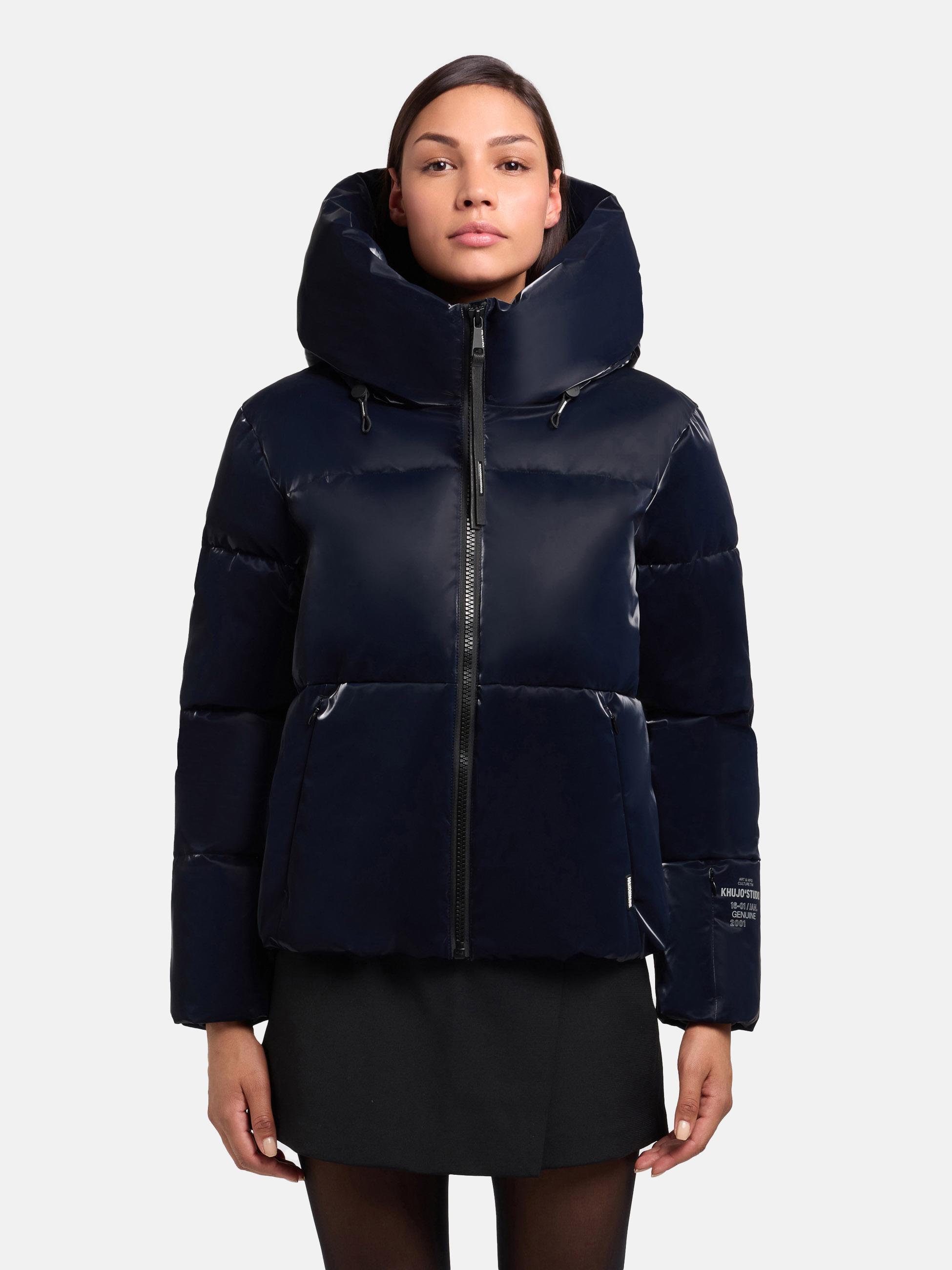 Glänzende Winter Steppjacke "Audrey Shiny" Midnight Blue