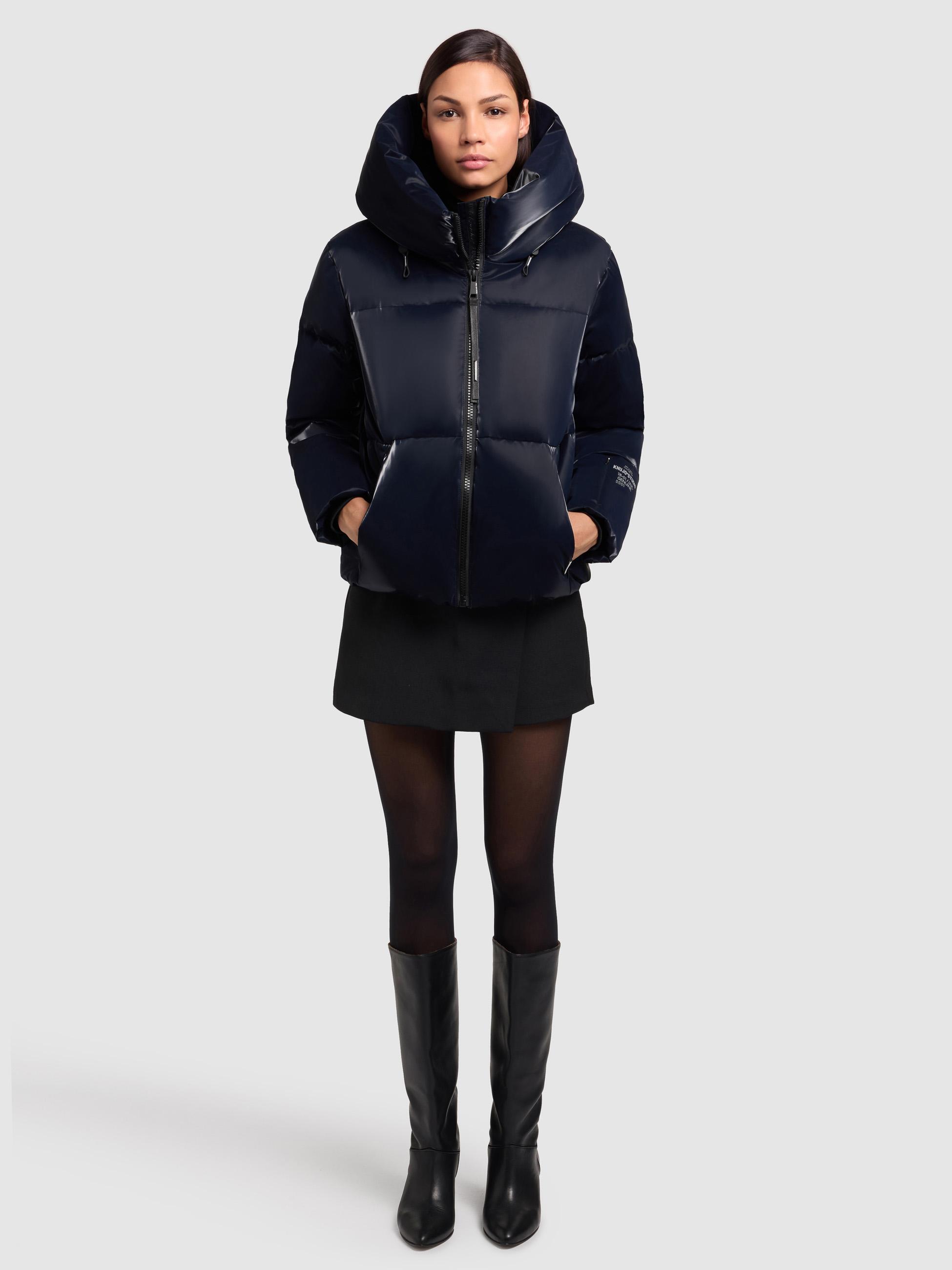 Glänzende Winter Steppjacke "Audrey Shiny" Midnight Blue