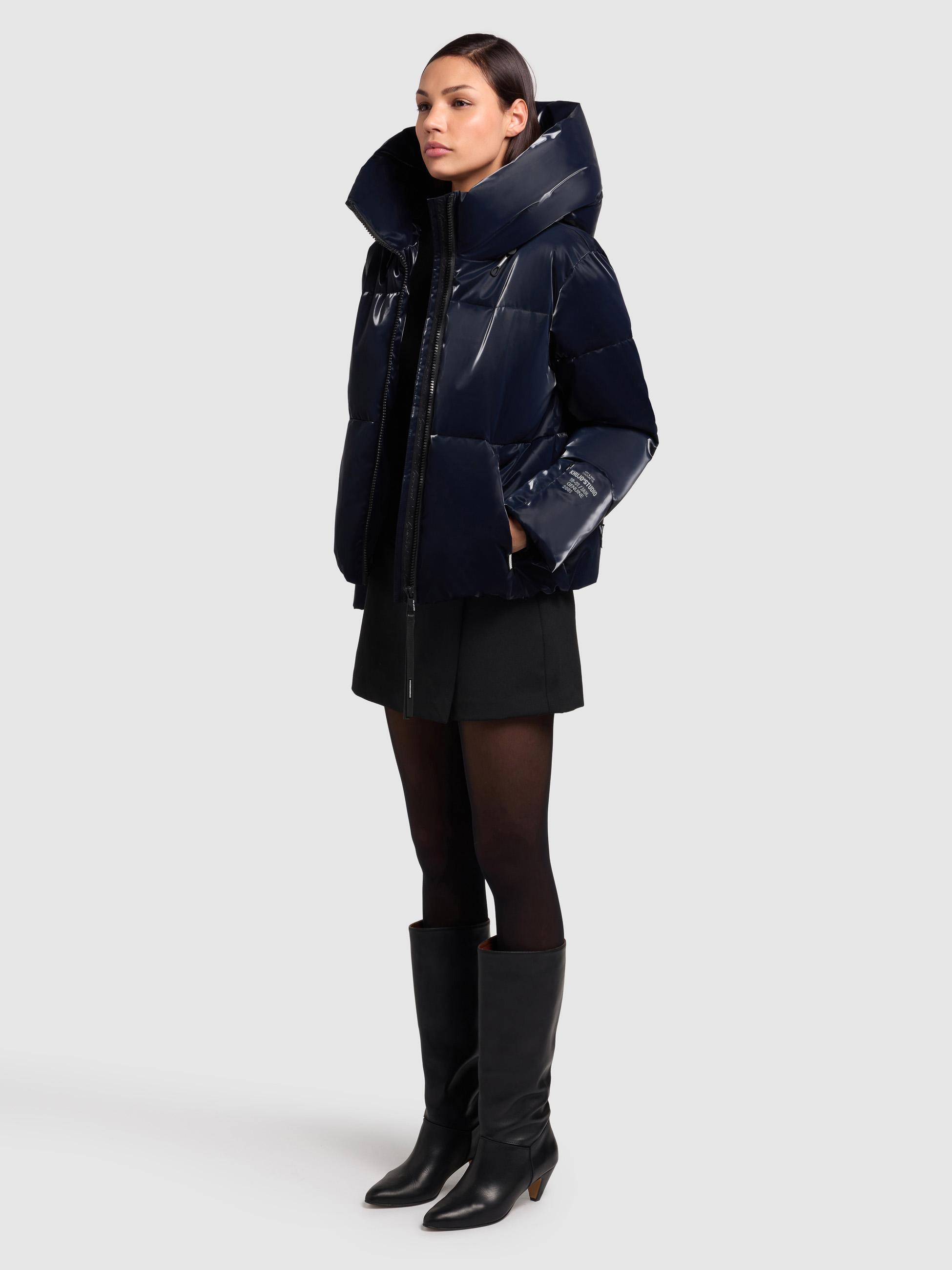 Glänzende Winter Steppjacke "Audrey Shiny" Midnight Blue