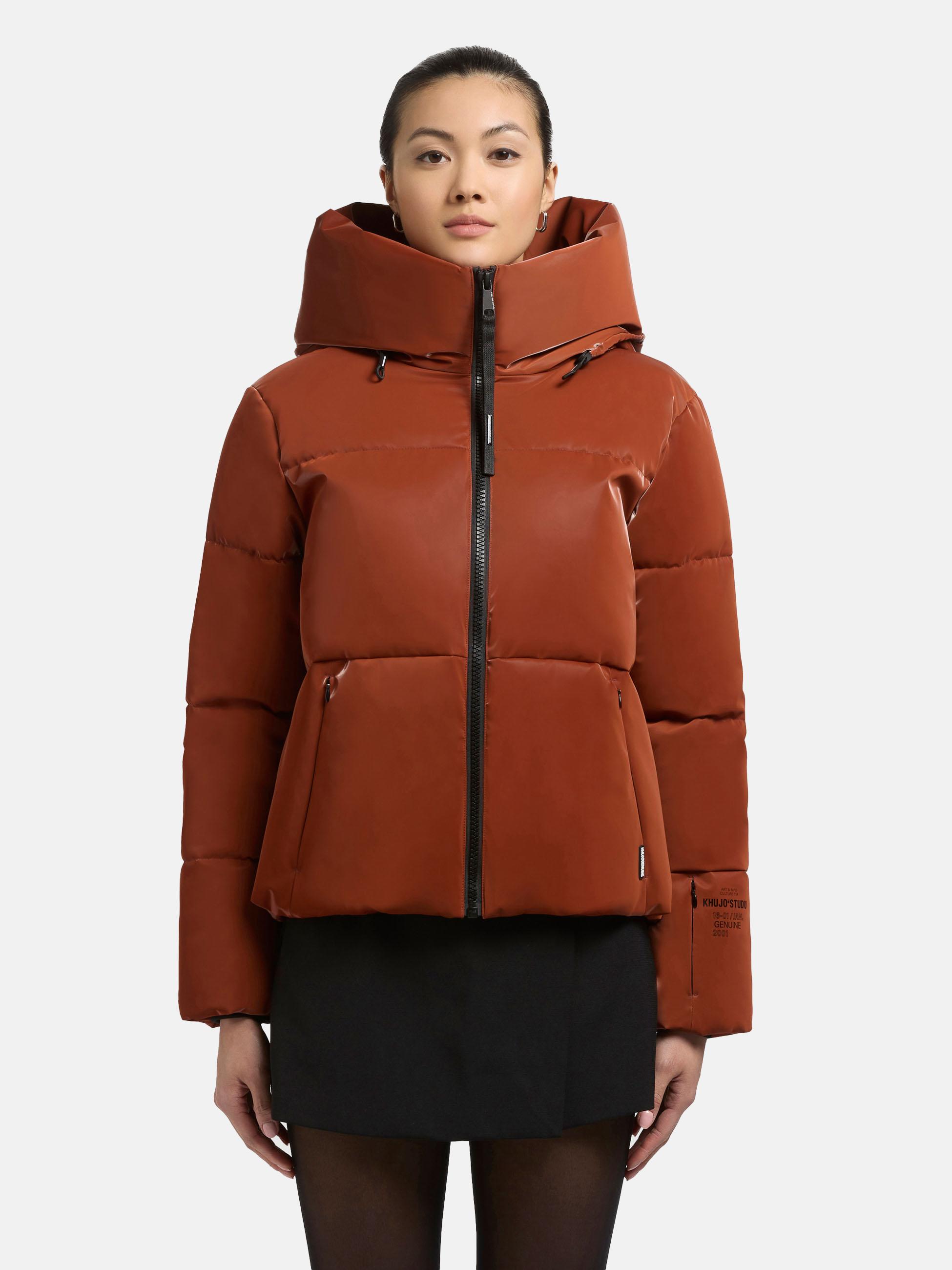 Glänzende Winter Steppjacke "Audrey Shiny" Sienna Brown