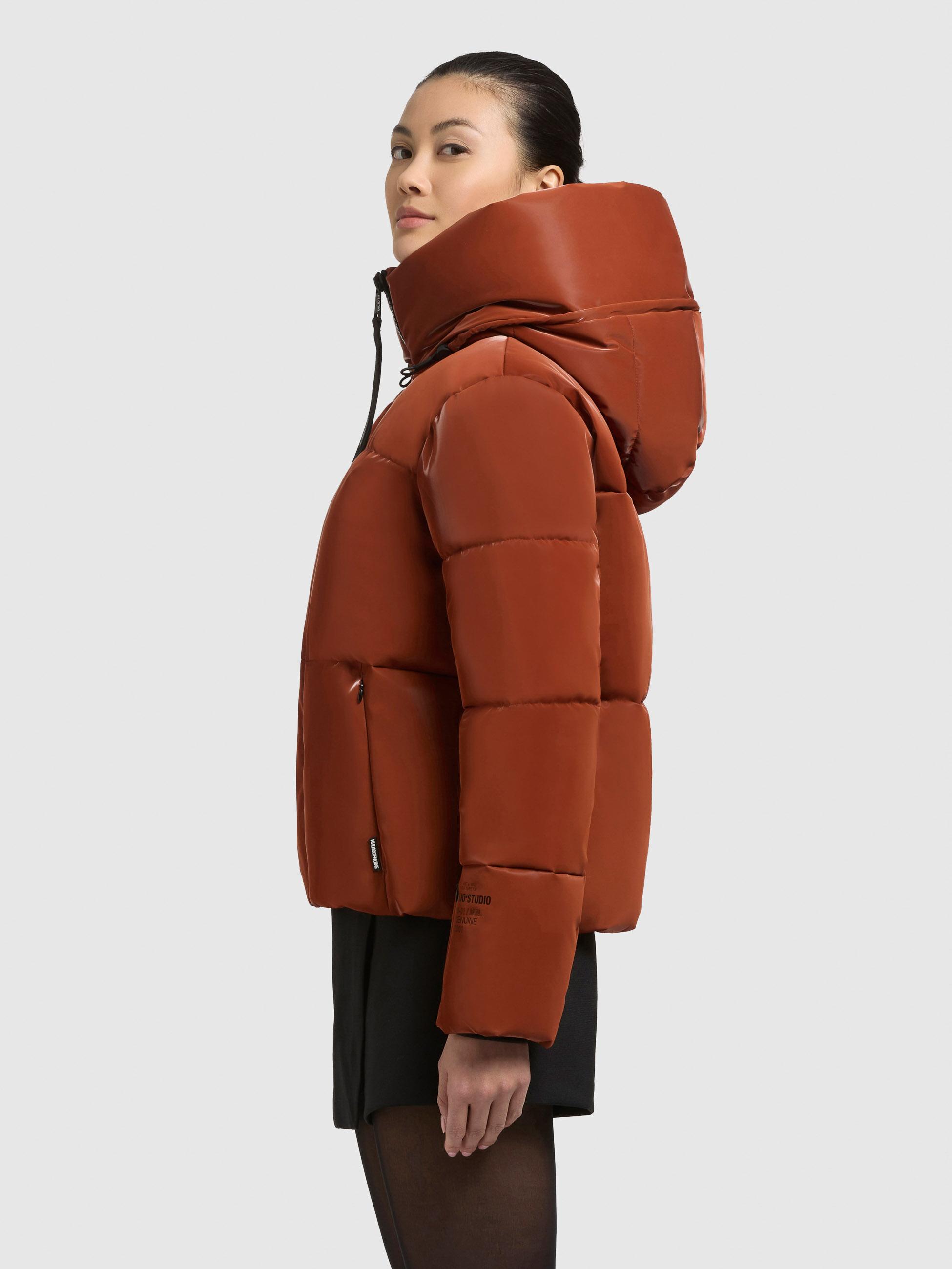 Glänzende Winter Steppjacke "Audrey Shiny" Sienna Brown
