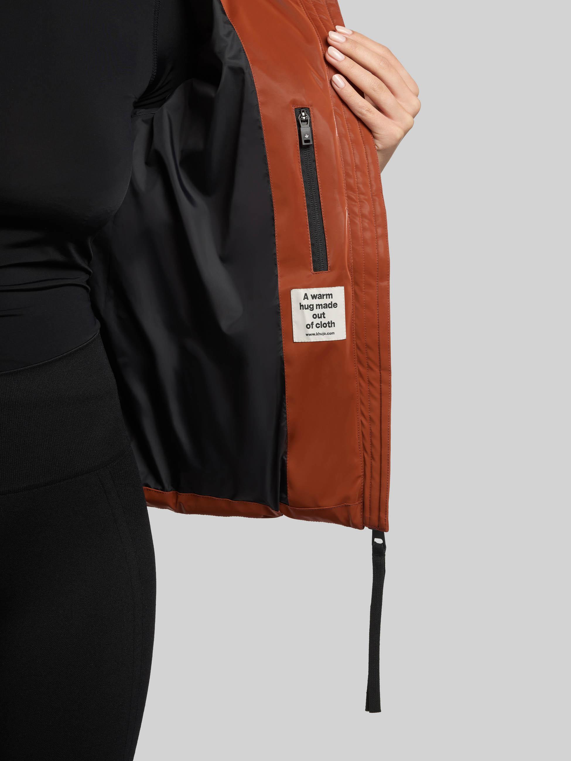 Glänzende Winter Steppjacke "Audrey Shiny" Sienna Brown