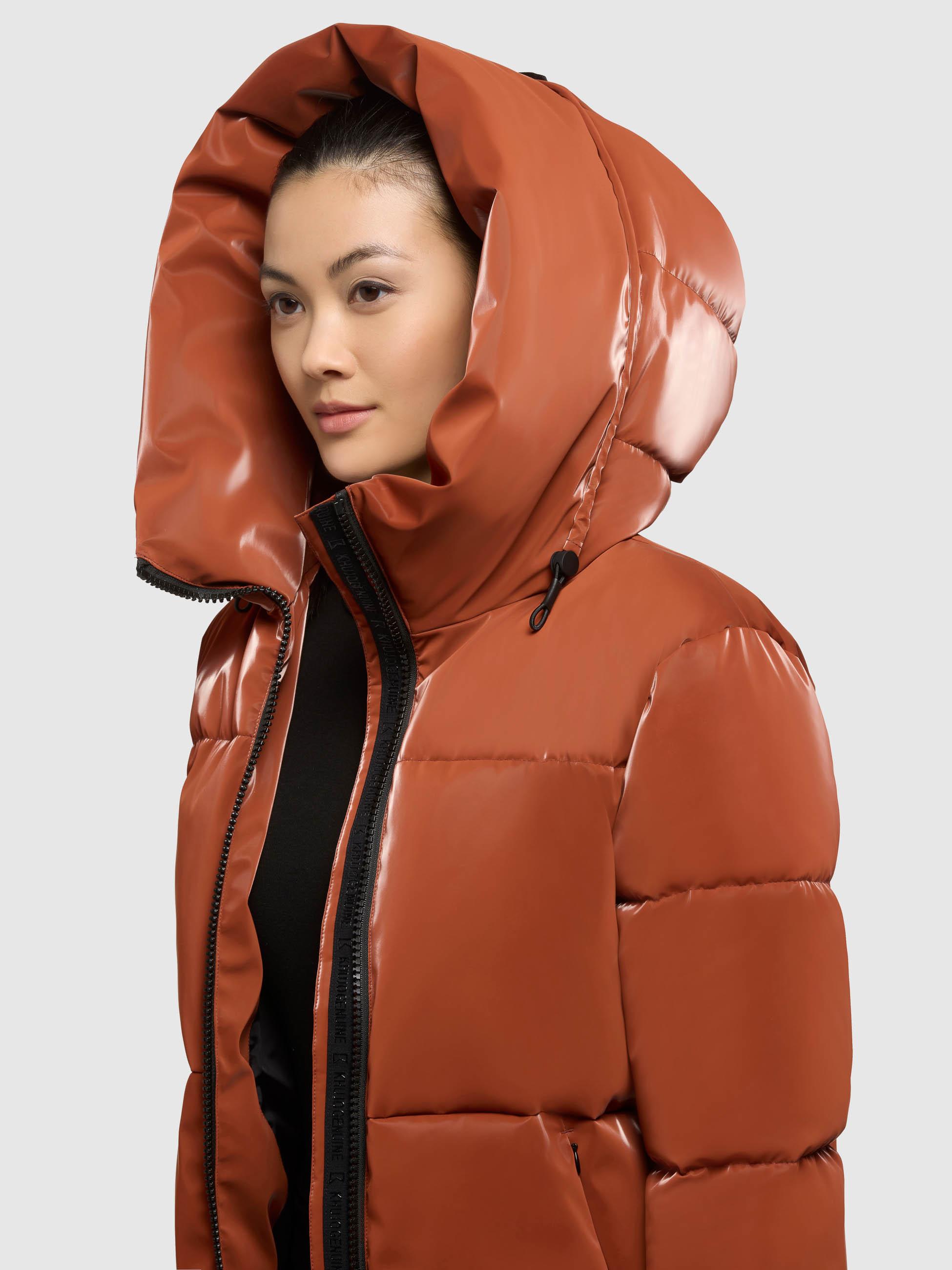 Glänzende Winter Steppjacke "Audrey Shiny" Sienna Brown