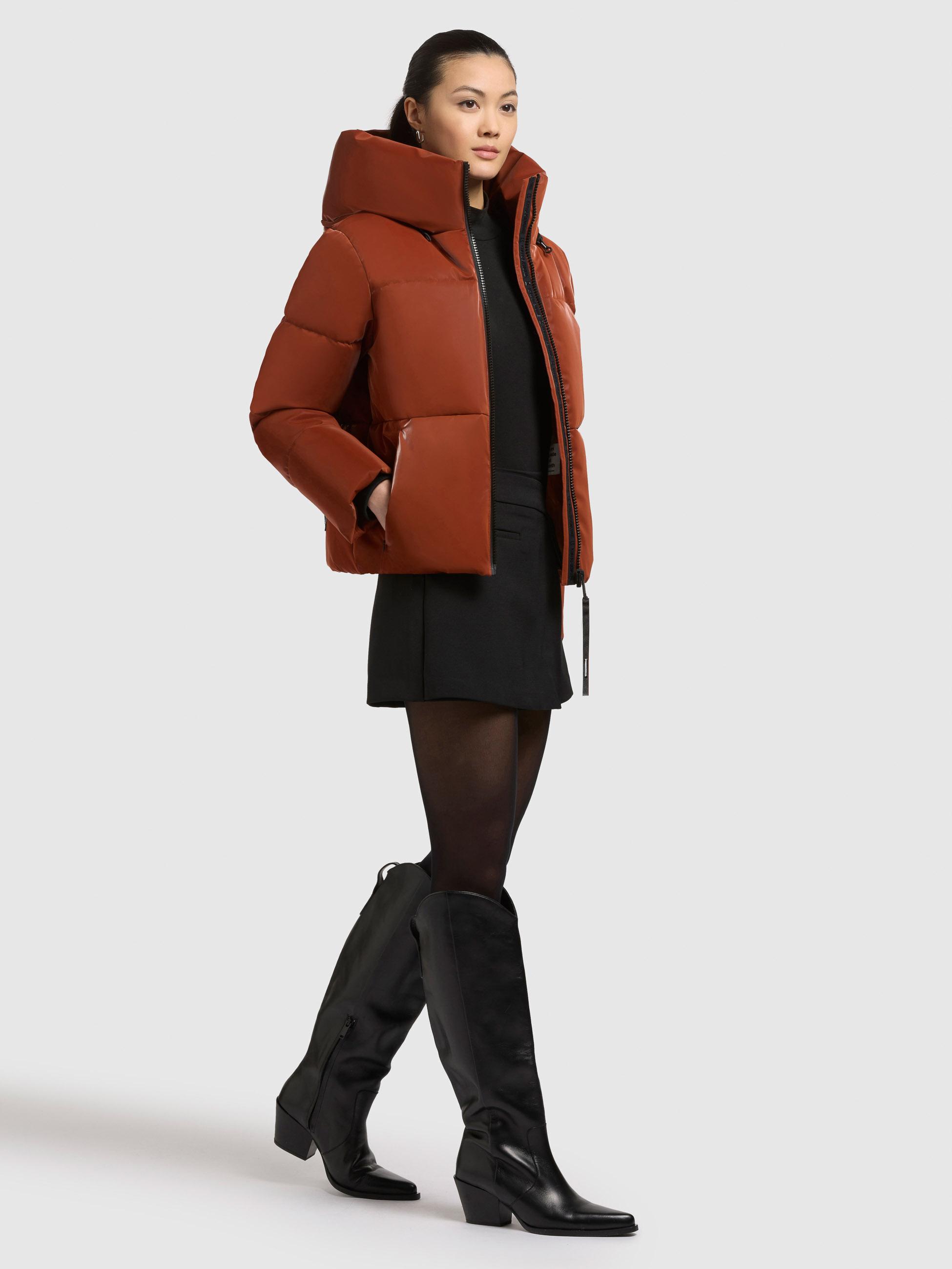 Glänzende Winter Steppjacke "Audrey Shiny" Sienna Brown
