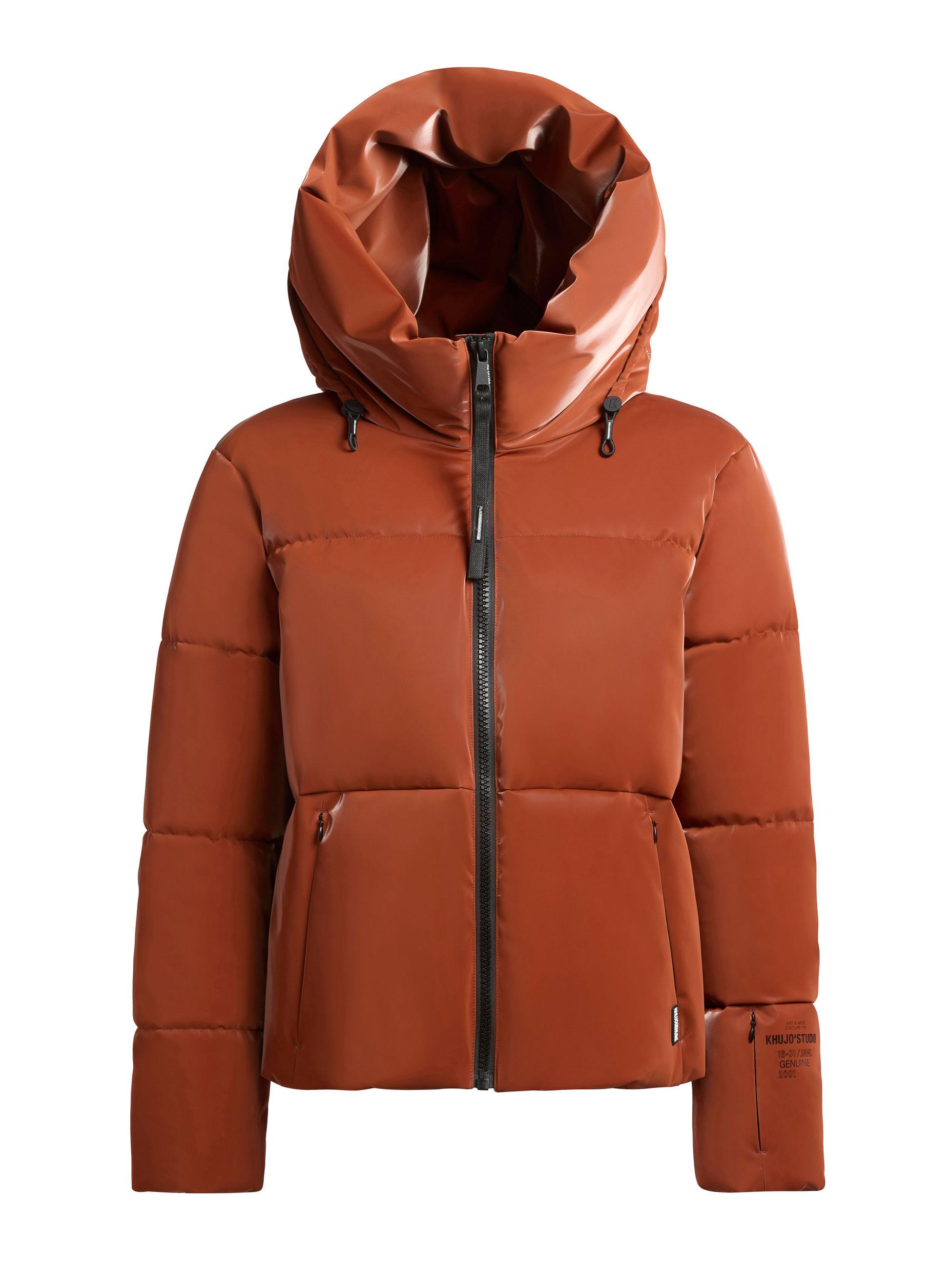 Glänzende Winter Steppjacke "Audrey Shiny" Sienna Brown