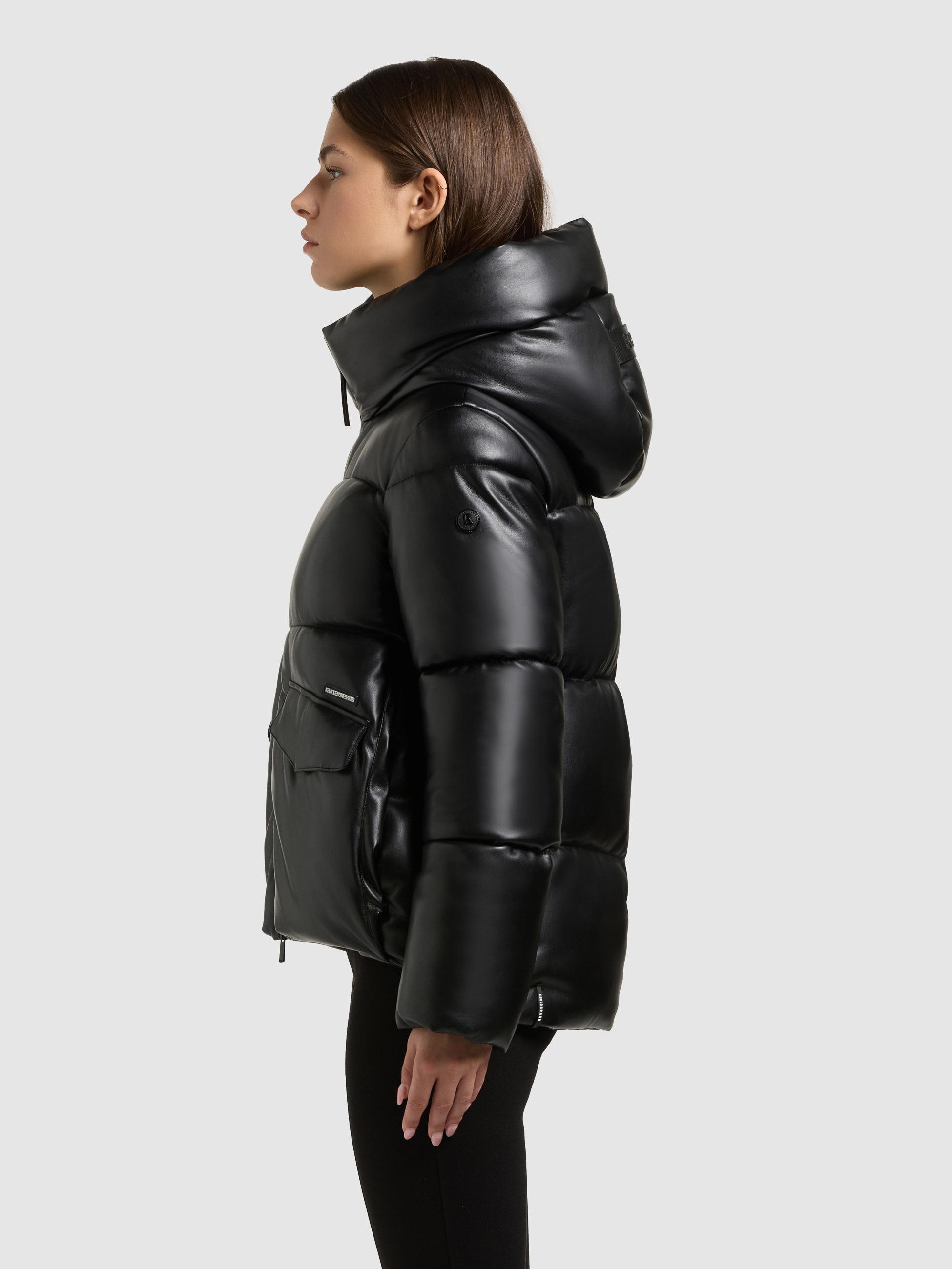 Winter Steppjacke in Lederoptik "Aurora" Black