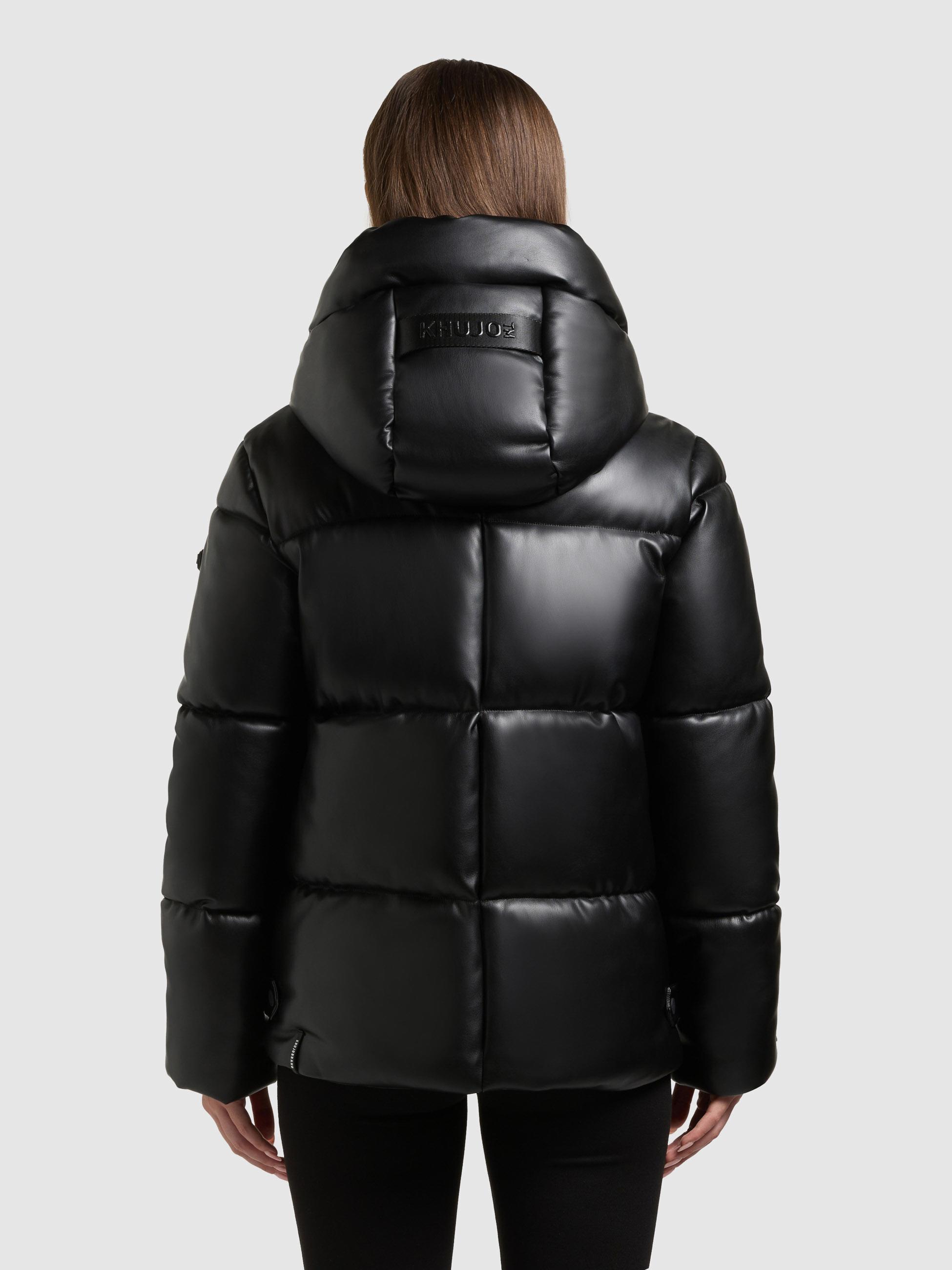Winter Steppjacke in Lederoptik "Aurora" Black